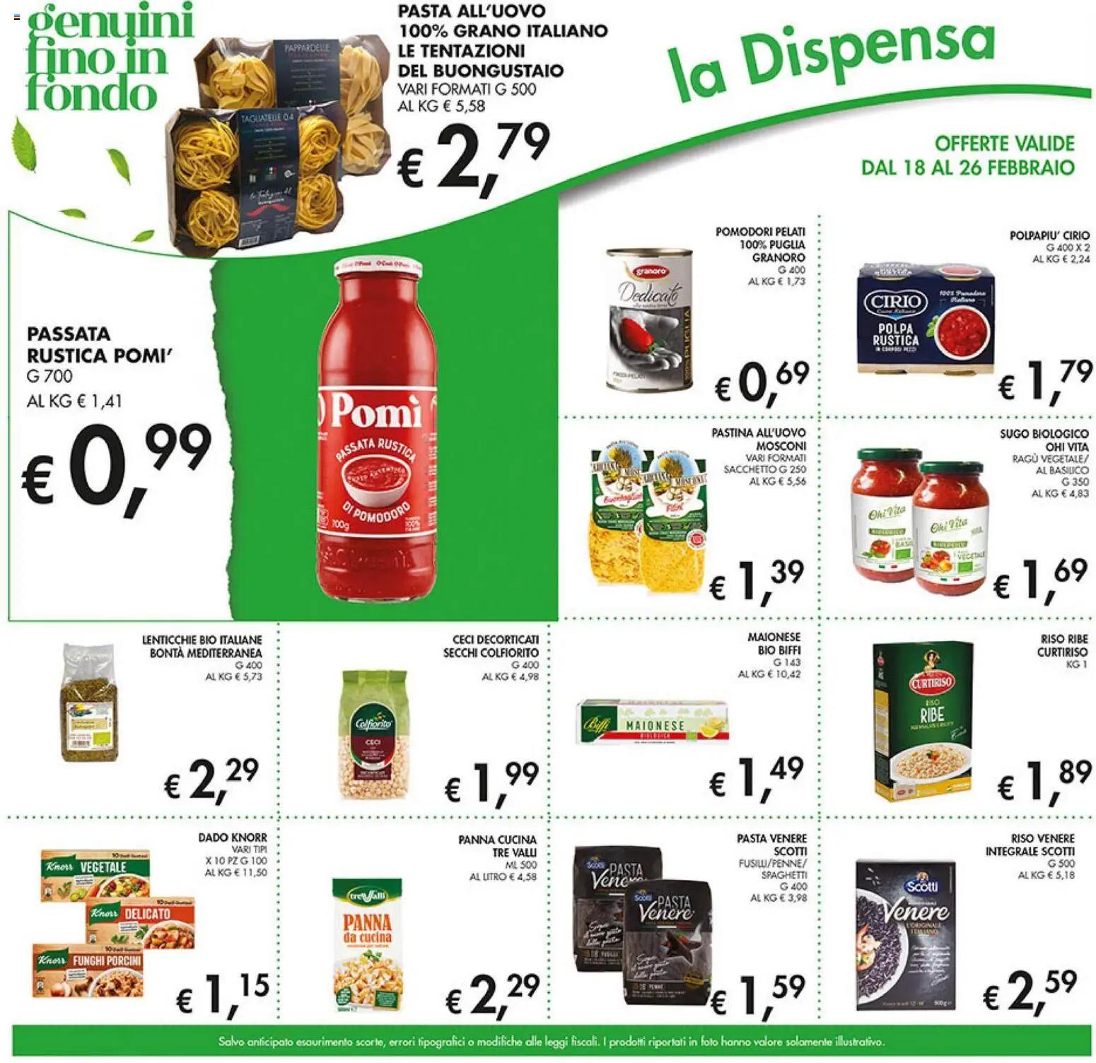 Volantino Coal del 18.02.2026 | Pagina: 17 | Prodotti: Tagliatelle, Ceci, Basilico, Sugo