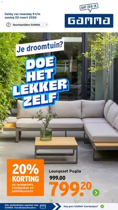 GAMMA folder - Voorbeeld van een folder van GAMMA, geldig van 09.03.2026