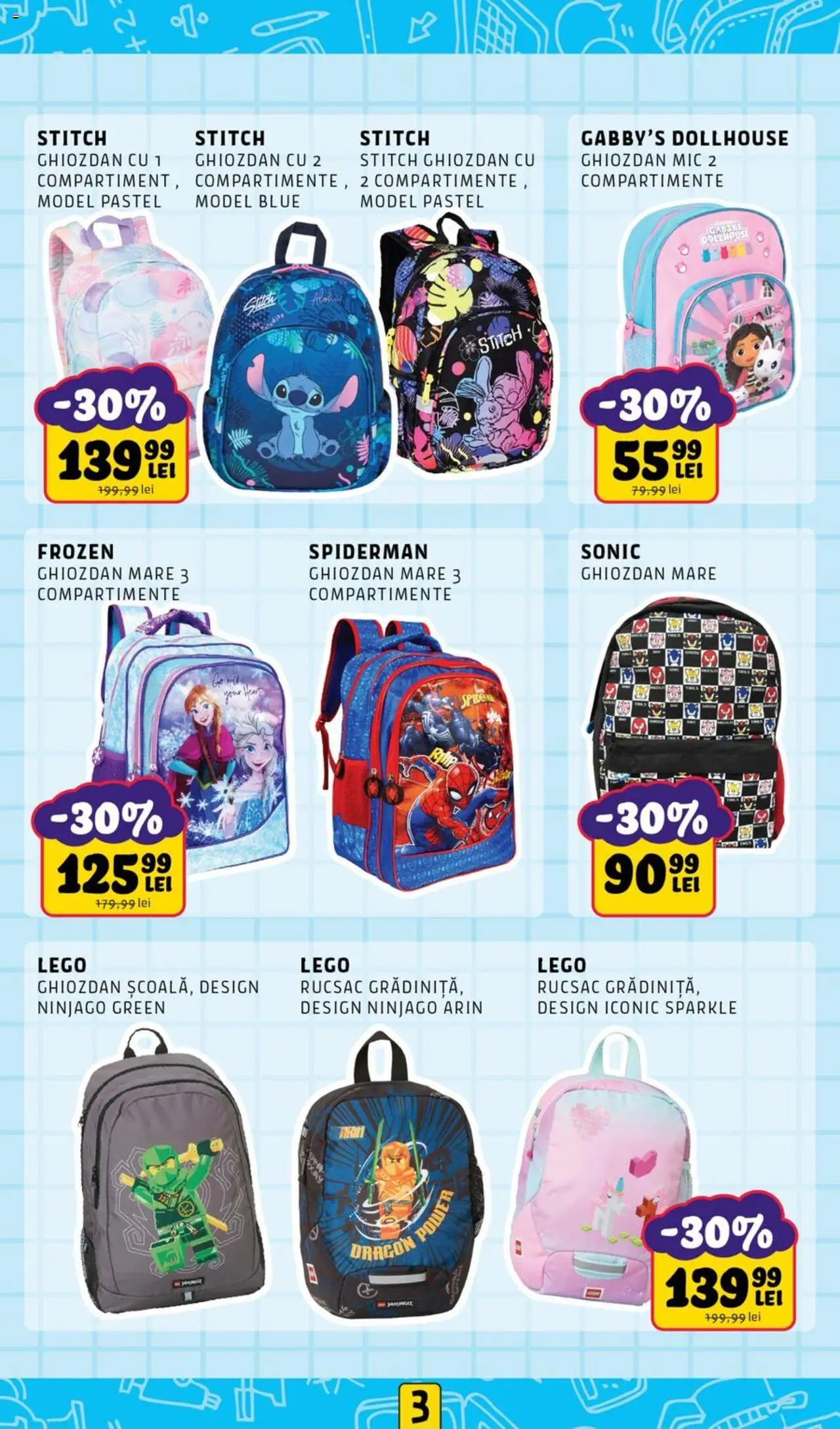 Noriel catalog - Back to School – valabil de la 11.08.2025 | Pagină: 3 | Produse: Ghiozdan, Rucsac