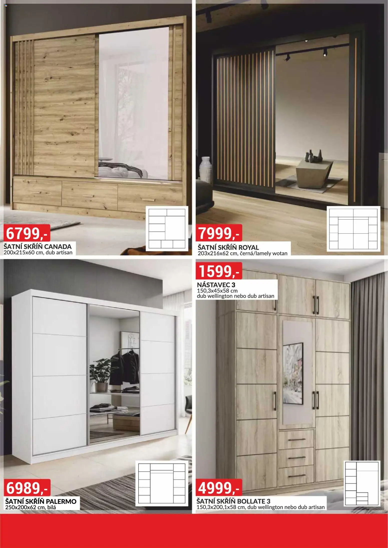 BAUMAX leták - Zařiďte si bydlení podle sebe od 01.03.2026 | Strana: 54 | Produkty: Šatní skříň, Skříň