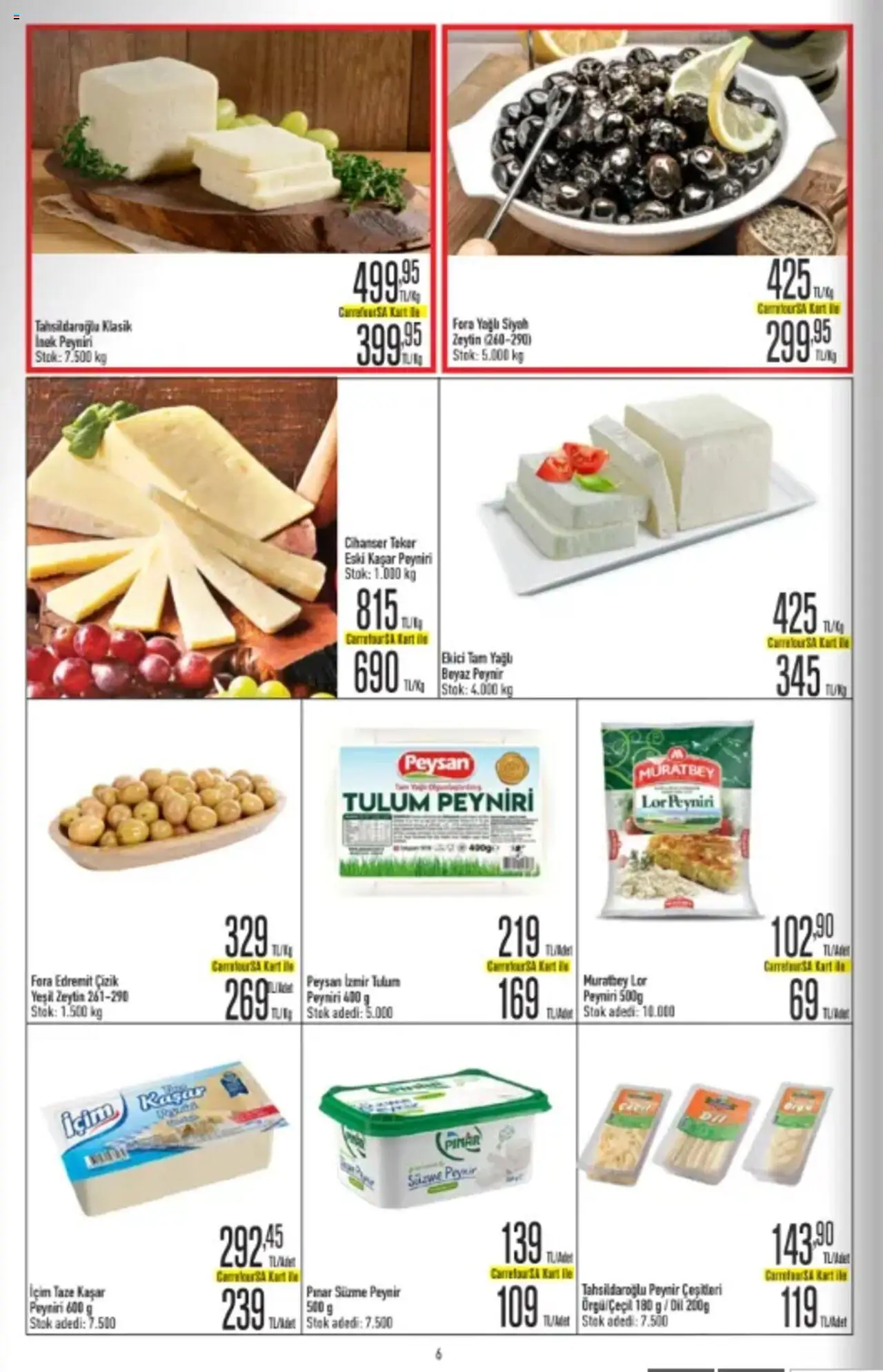 CarrefourSA Katalog - 26.09.2025 tarihinden itibaren geçerlidir | Sayfa: 6 | Ürünler: Ekici, Tulum, Süzme peynir, Zeytin