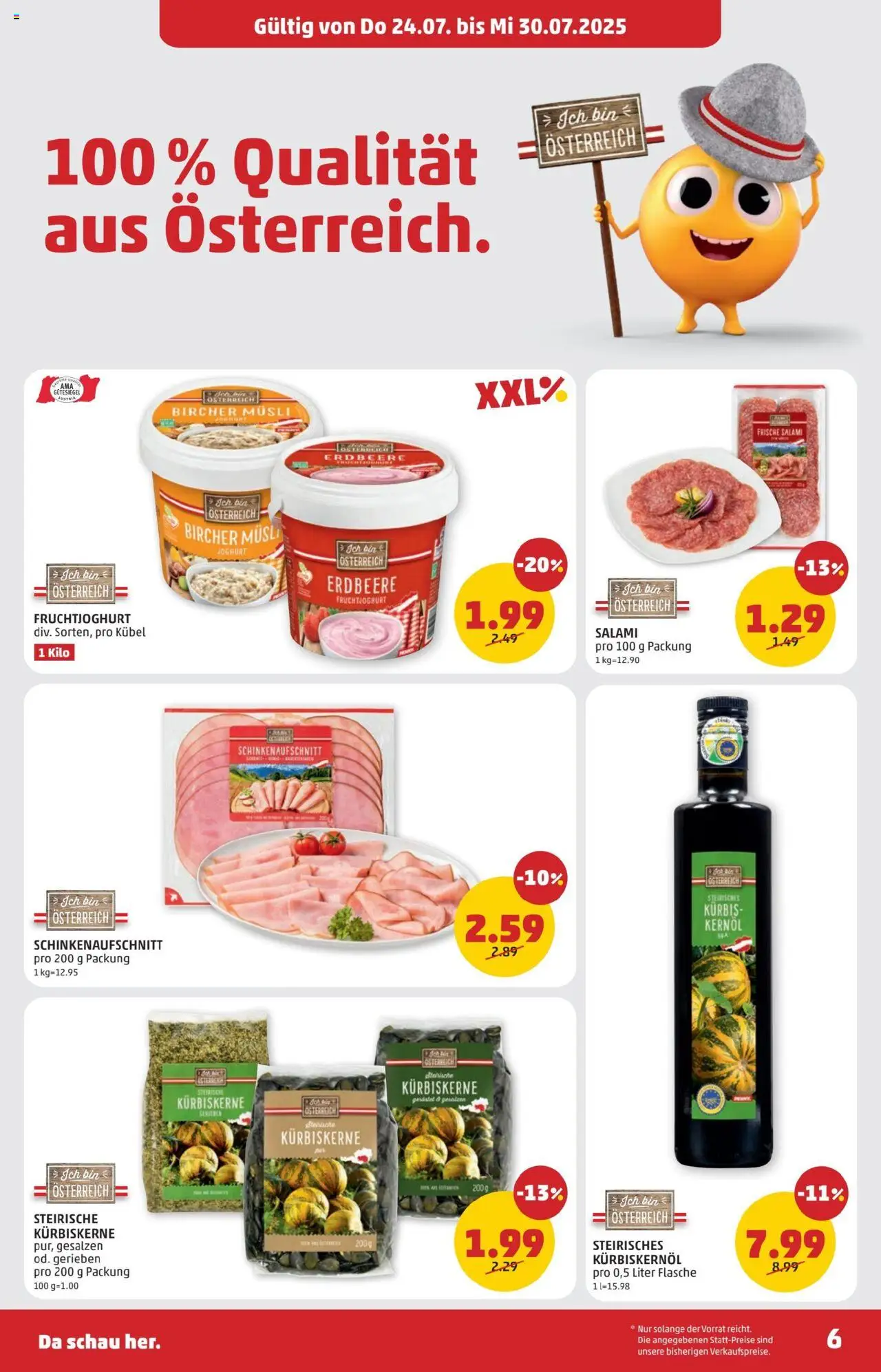 Penny Markt - Eröffnung in 1140 Wien gültig ab 24.07.2025 | Seite: 6 | Produkte: Kürbis, Salami
