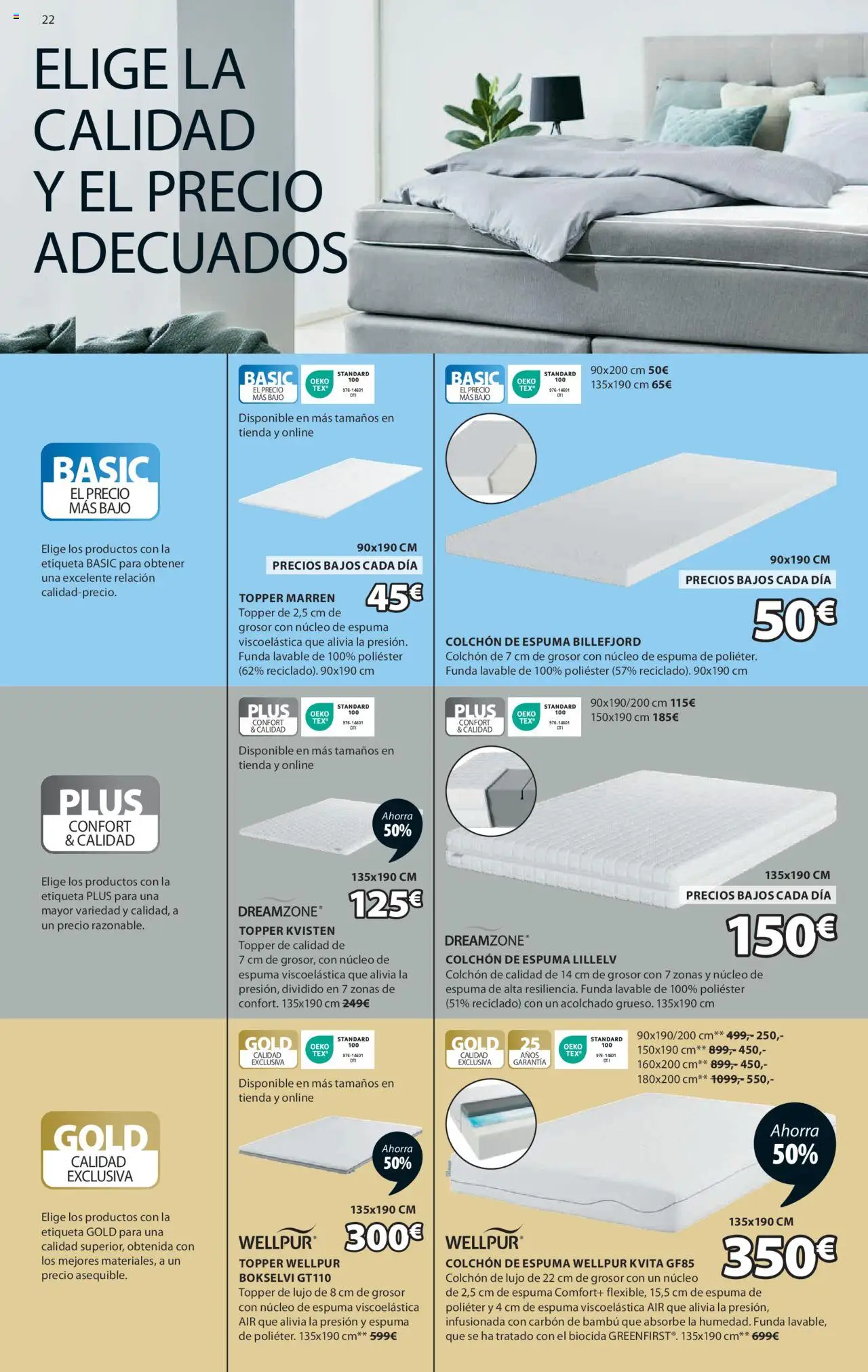 JYSK Grandes ofertas │ válido desde el 03.06.2025 | Página: 23 | Productos: Colchon, Funda