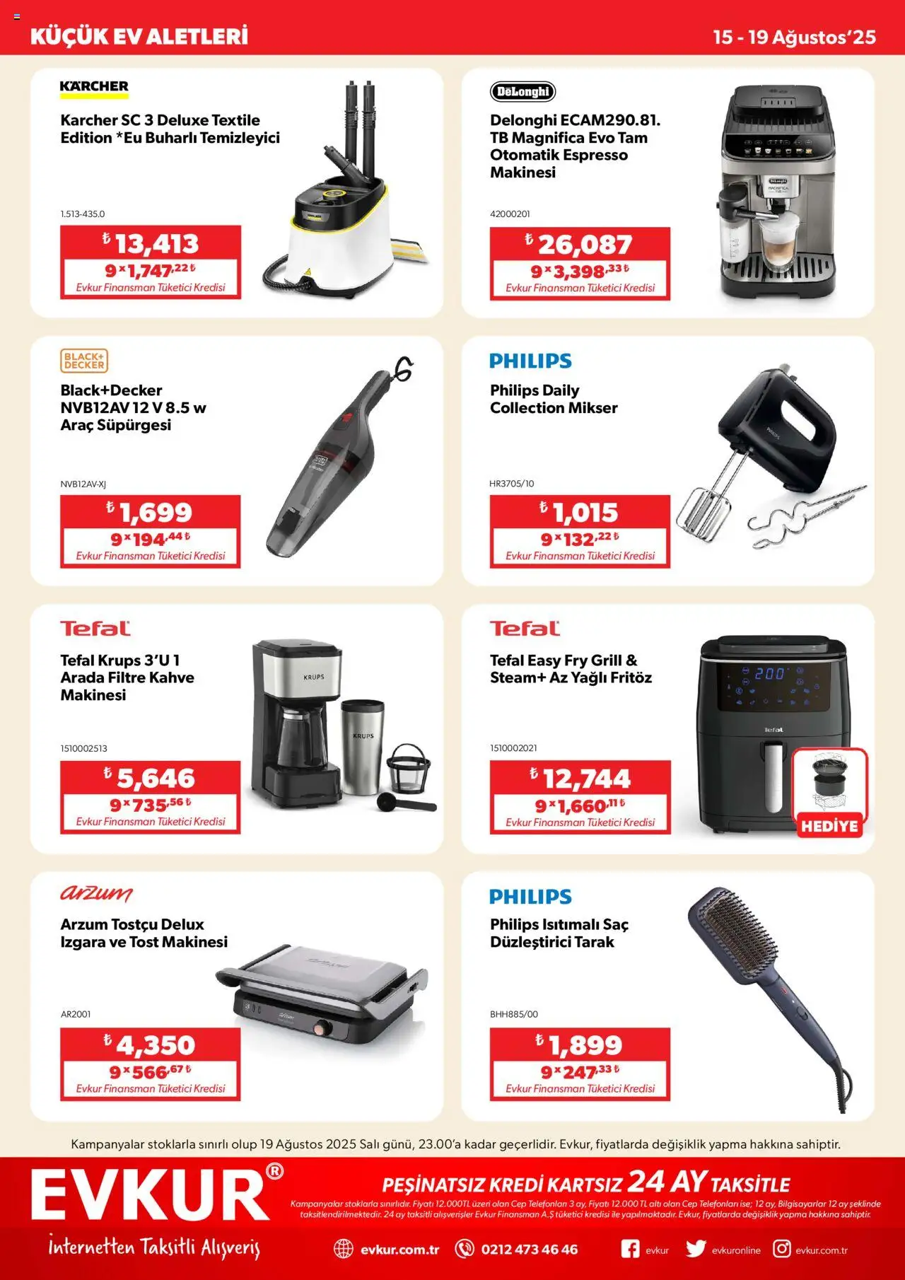 Evkur Katalog - 15.08.2025 tarihinden itibaren geçerlidir | Sayfa: 6 | Ürünler: Mikser, Tost makinesi, Fritöz, Espresso makinesi