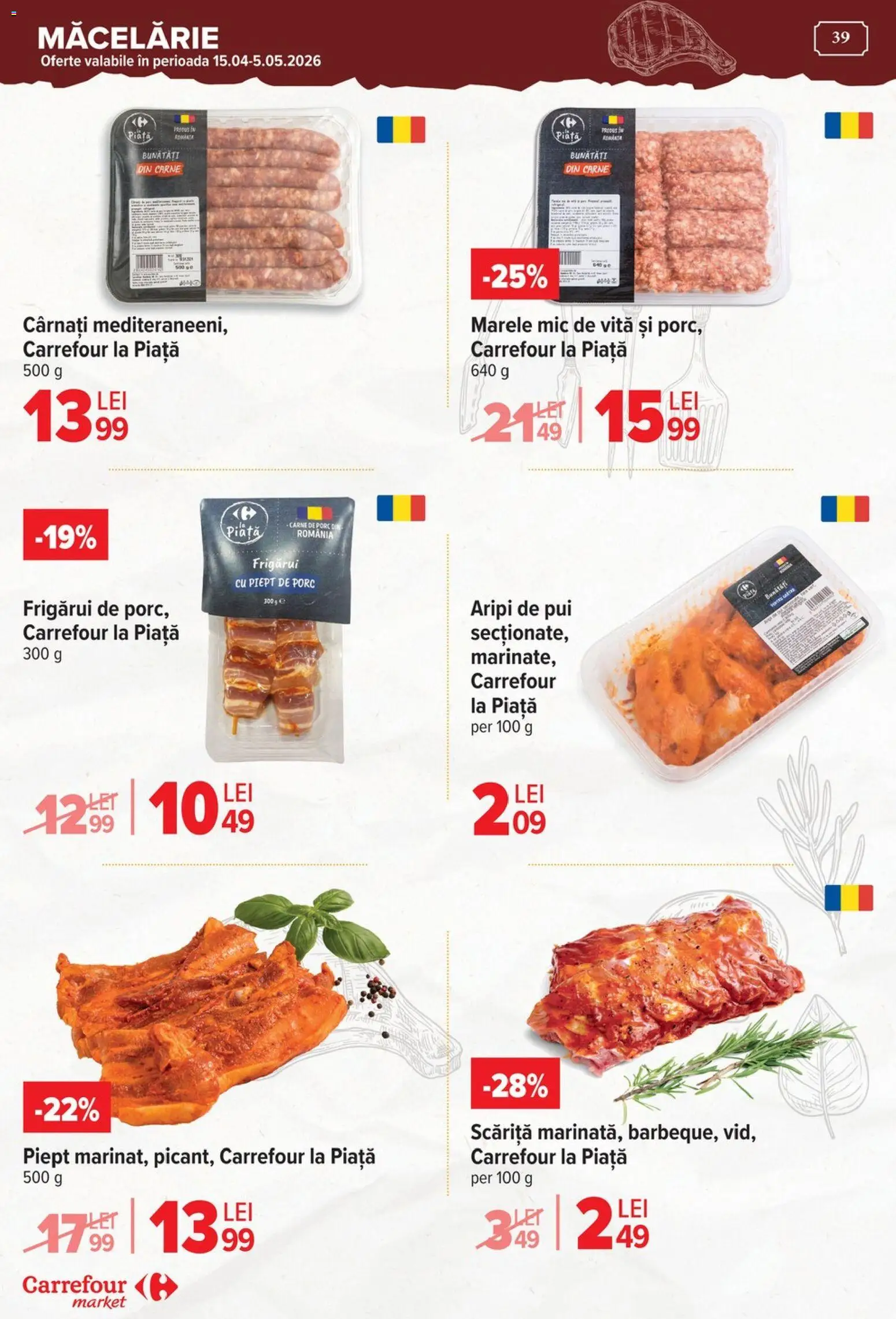 Noul catalog Carrefour – valabil de la 29.04.2026 | Pagină: 39 | Produse: Hacıyatmaz Kedi Oyuncağı, Cârnați