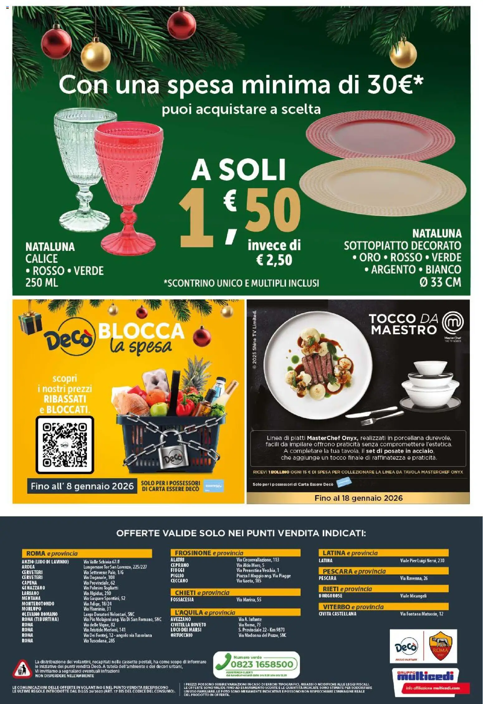 Volantino Decò del 15.12.2025 | Pagina: 28 | Prodotti: Calice, Posate, The, TV