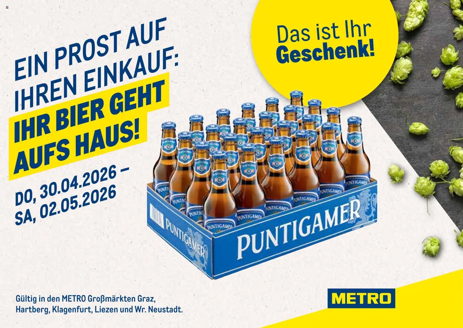 Metro angebote Zugabeaktion Puntigamer gültig ab 30.04.2026 | Seite: 1 | Produkte: Bier