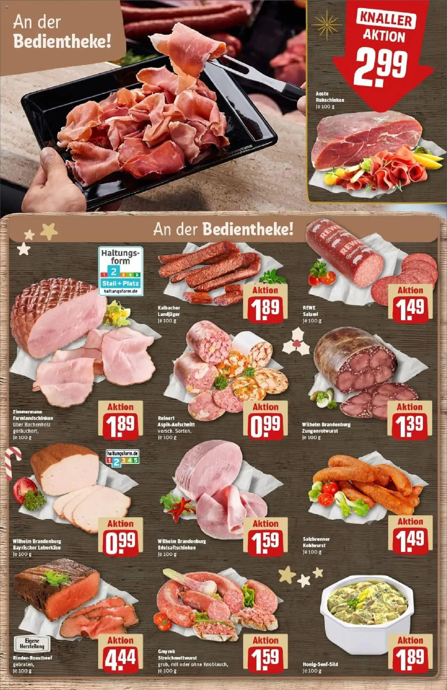 Rewe prospekt Buxtehude	 – gültig ab 23.11.2025 | Seite: 12 | Produkte: Roastbeef, Salami, Leberkase