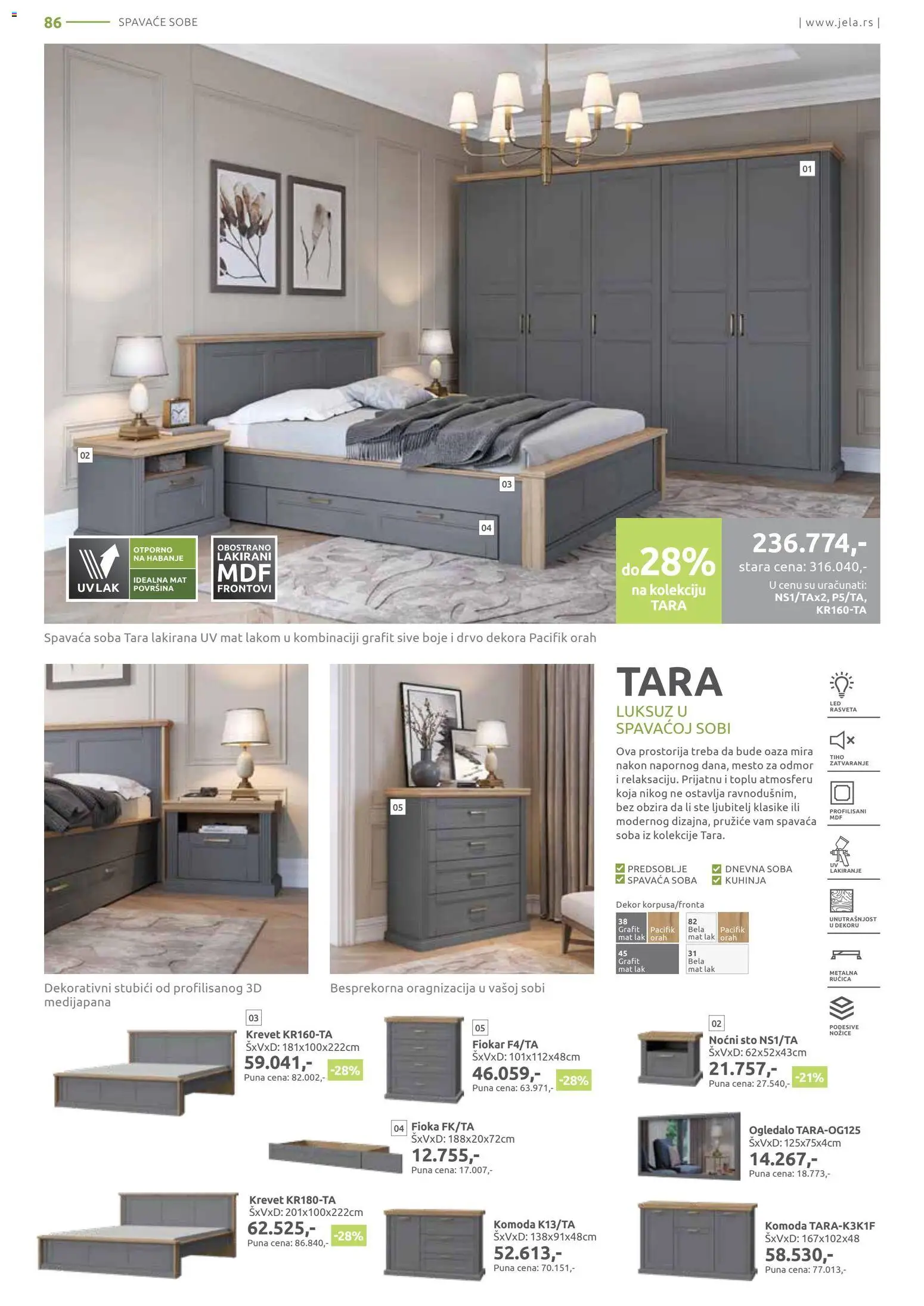 Jela katalog - važi od 06.04.2026 | Strana: 86 | Proizvode: Komoda, Sto, Ogledalo, Orah