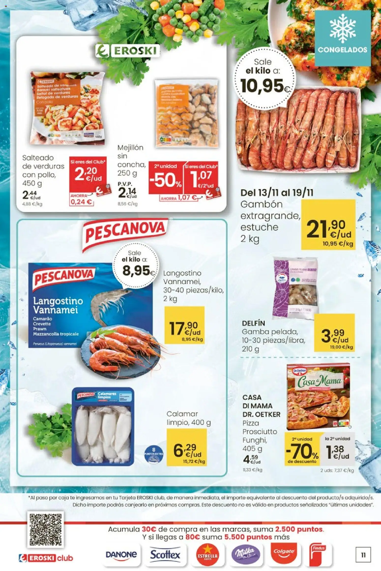 Eroski - Adelántate a la Navidad │ válido desde el 13.11.2025 | Página: 11 | Productos: Té, Caja, Langostino, Gamba