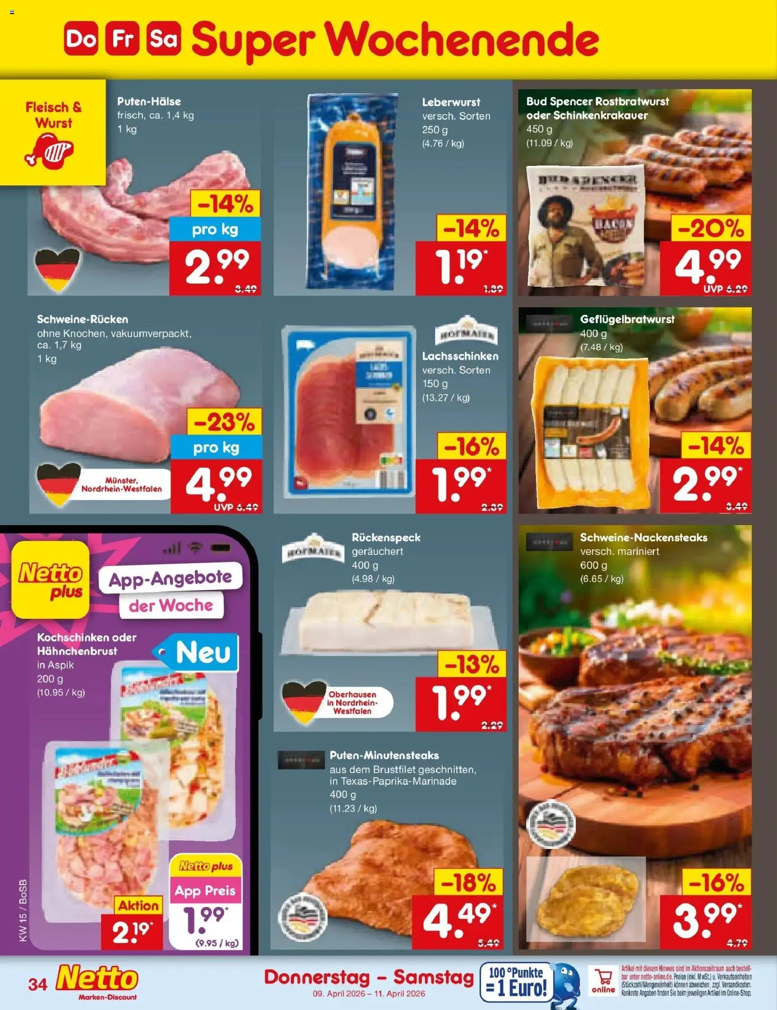 Netto Marken-Discount Prospekt Stadtlohn	 – gültig ab 07.04.2026 | Seite: 50 | Produkte: Wurst, Schweinerucken, Fleisch, Hahnchenbrust