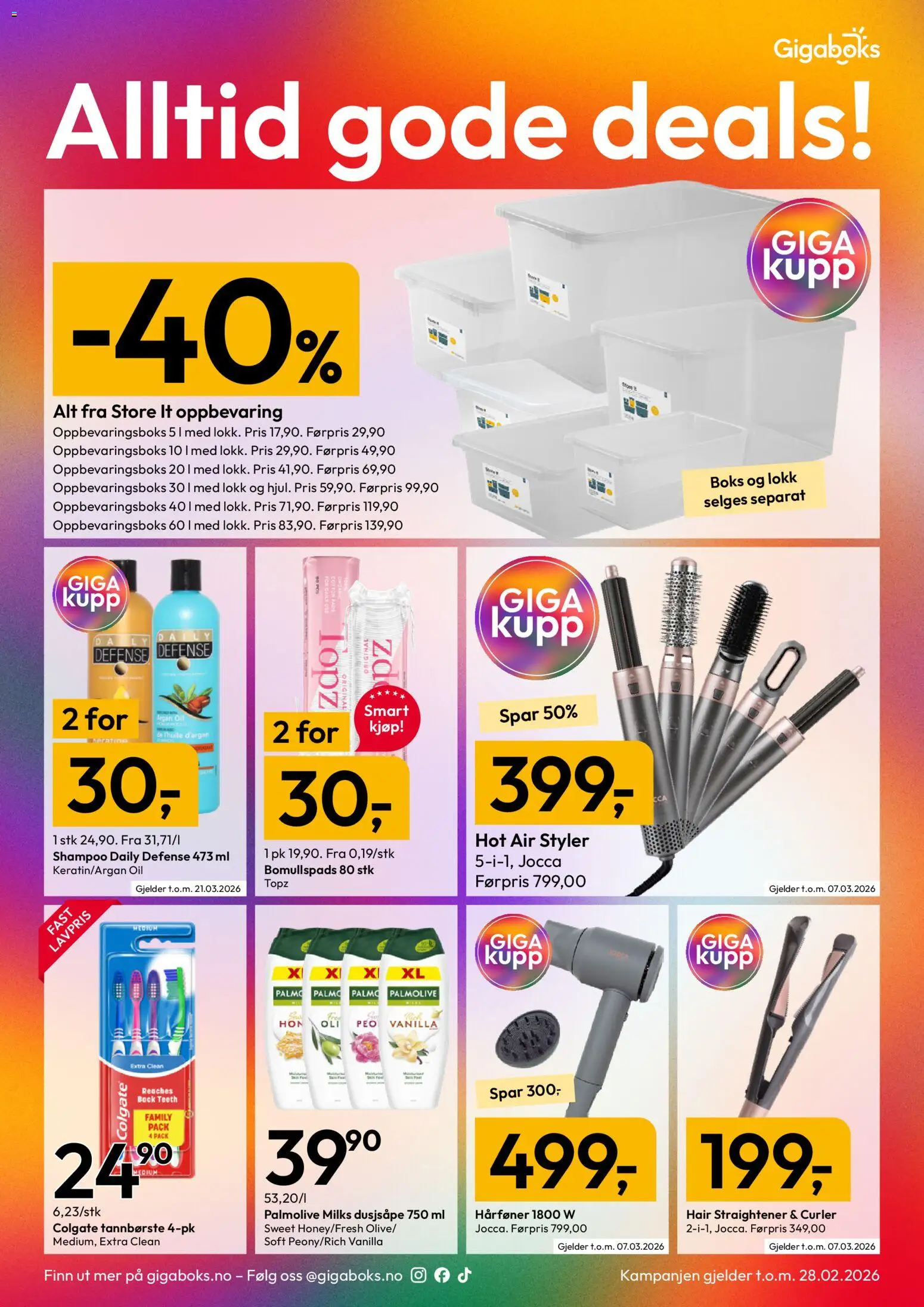 {H1} | Side: 5 | Produkter: Tannbørste, Bomullspads, Hårføner, Boks