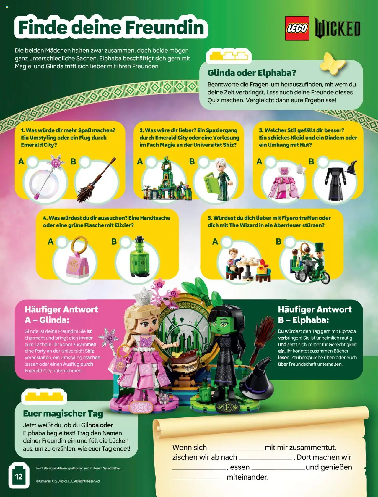 Lego The Magazine April-Juni 8+ gültig ab 02.04.2025 | Seite: 12 | Produkte: Handtasche, Hut, Kleid