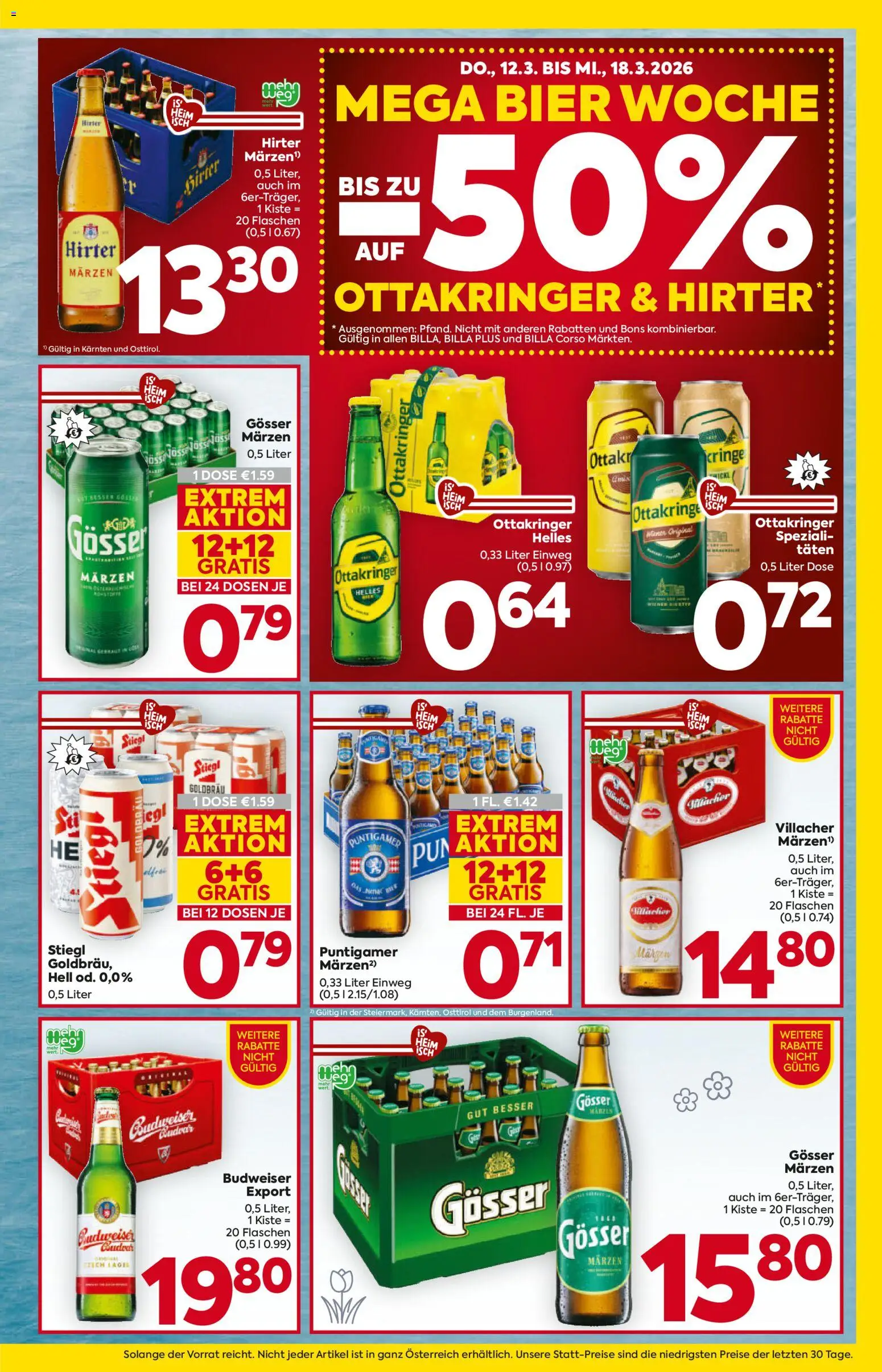 Billa Flugblatt - Kärnten gültig ab 12.03.2026 | Seite: 17 | Produkte: Bier