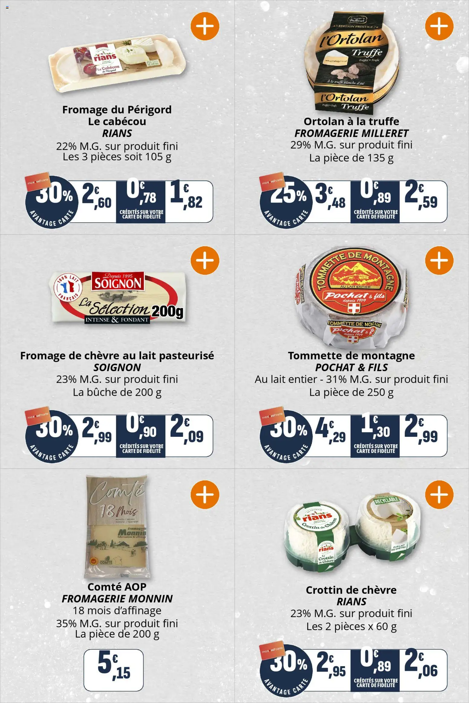 {H1} | Page: 20 | Produits: Lait entier, Fromage de chèvre, Lait, Fromage