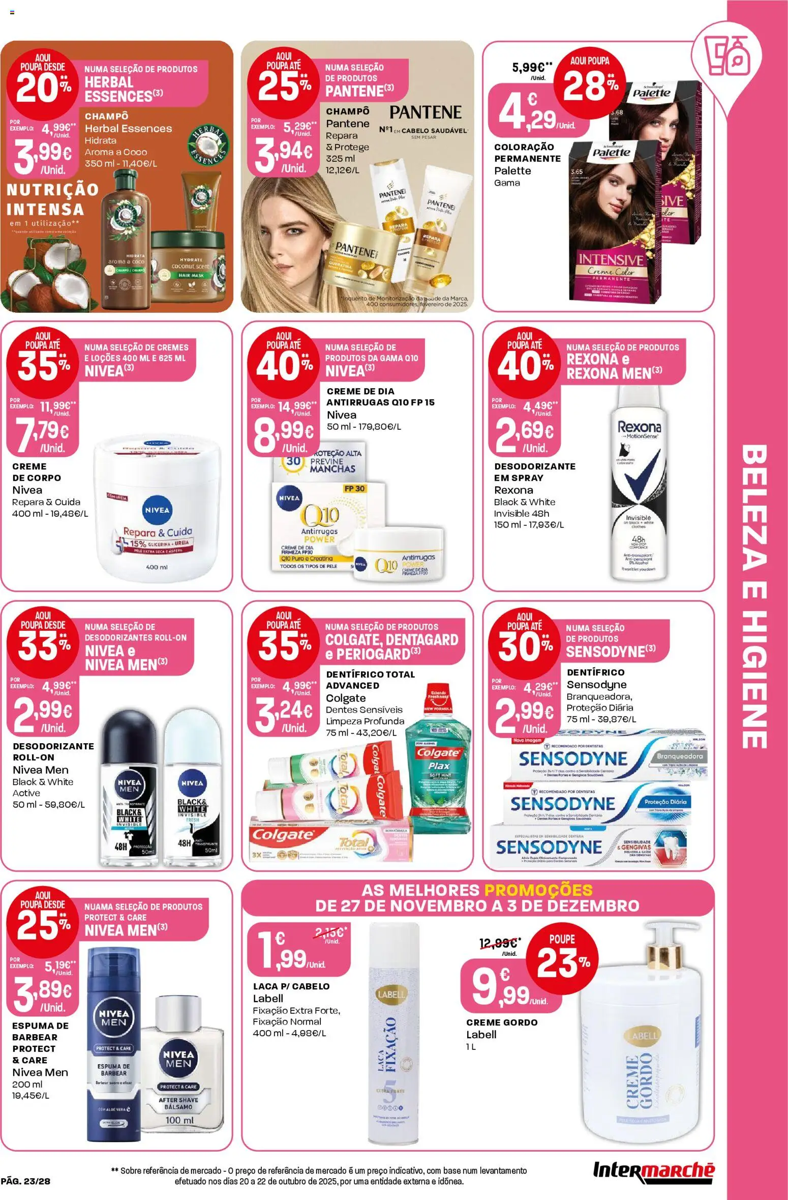 Intermarché Black Friday │ válido de 27.11.2025 | Página: 23 | Produtos: Espuma de barbear, Desodorizante, Creatina, Creme