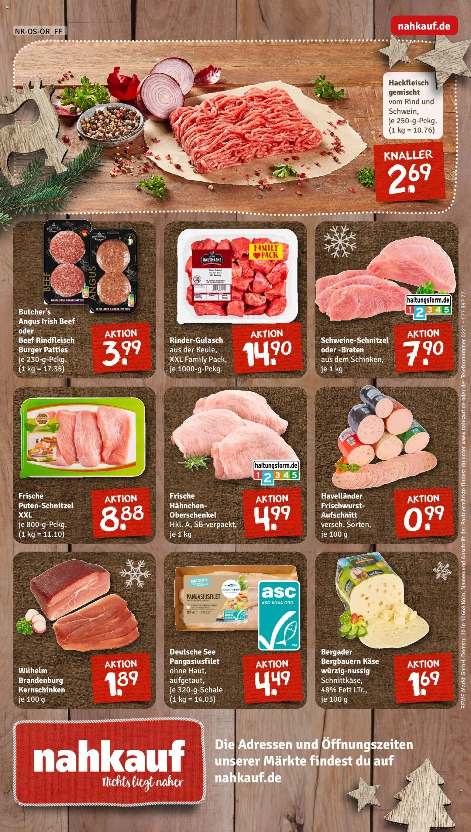 Nahkauf Prospekt – gültig ab 30.11.2025 | Seite: 8 | Produkte: Hahnchen, Burger, Putenschnitzel, Hackfleisch