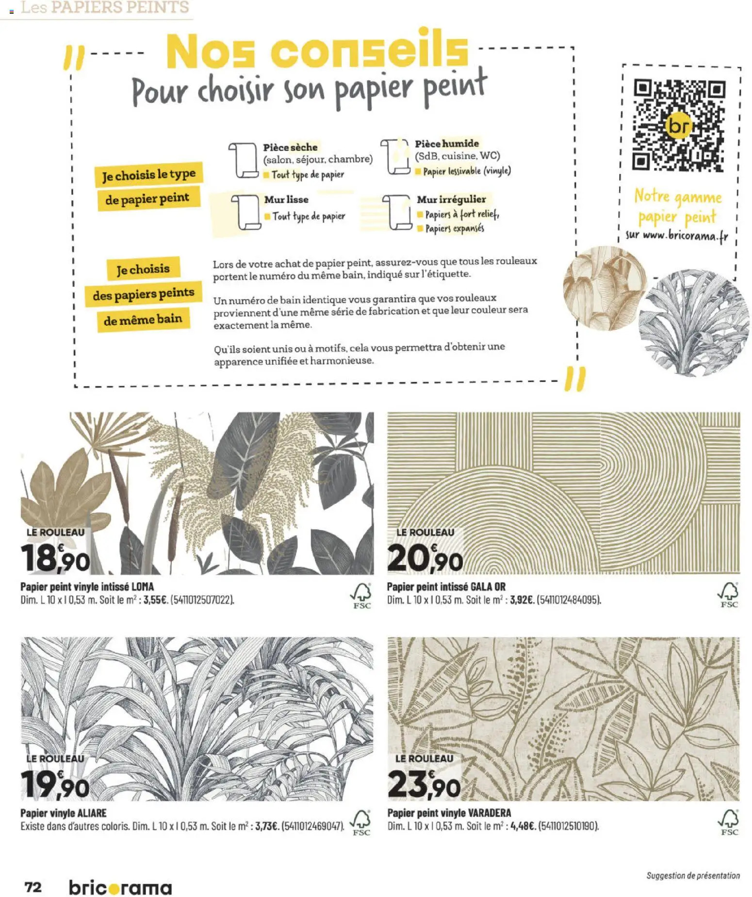 {H1} | Page: 72 | Produits: Rouleau, Papier peint