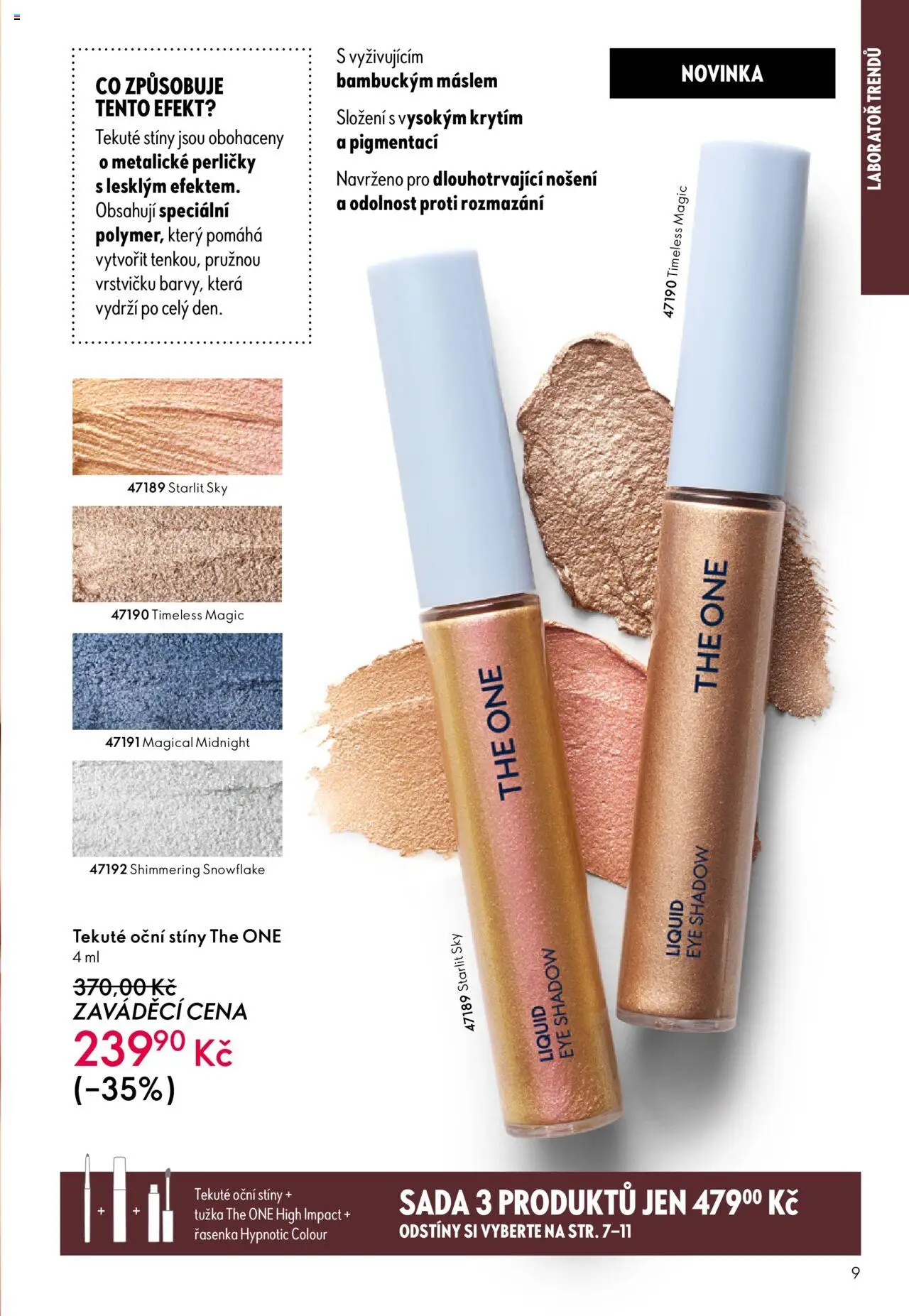 Oriflame katalog č.13/2025 od 07.09.2025 | Strana: 9 | Produkty: Tužka, Řasenka, Oční stíny