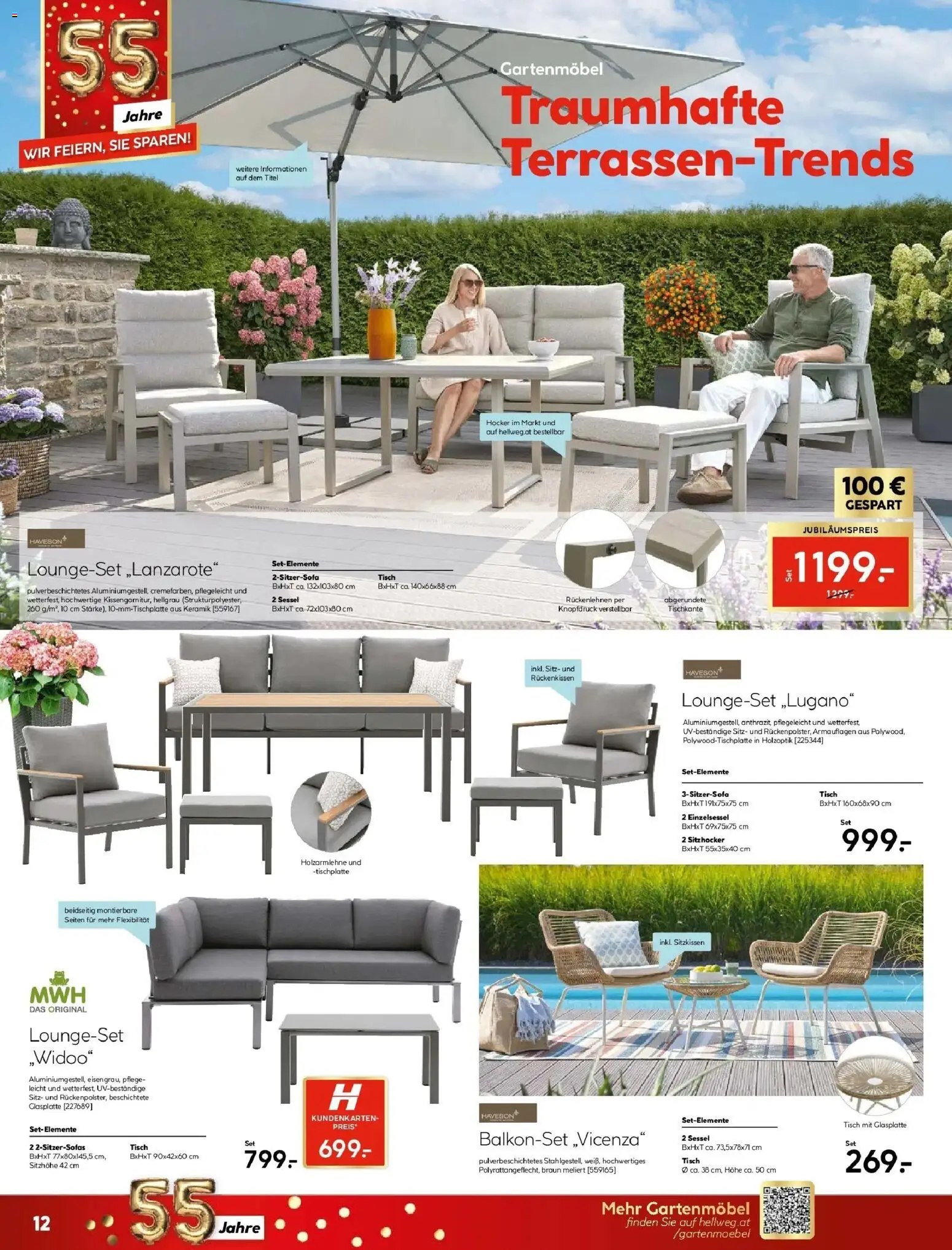 HELLWEG Flugblatt	 gültig ab 01.04.2026 | Seite: 12 | Produkte: Sessel, Tisch, Gartenmöbel