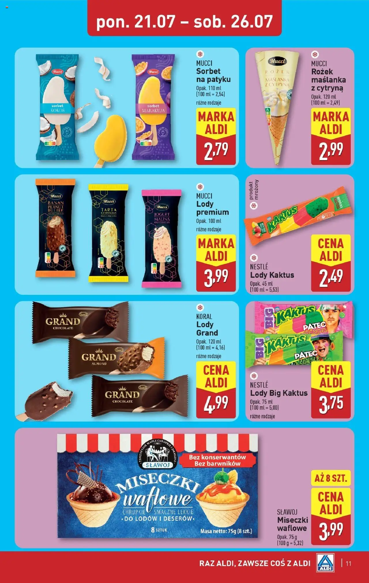 Aldi Gazetka - Okazje na weekend od 24.07.2025 | Strona: 11 | Produkty: Cytryna, Maślanka, Sorbet, Jogurt