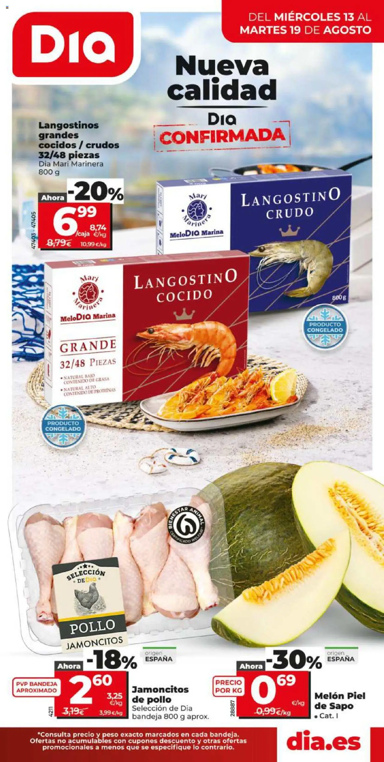 Dia - folleto Market │ válido desde el 13.08.2025 | Página: 1 | Productos: Φορτιστής, Peso, Bandeja, Langostino