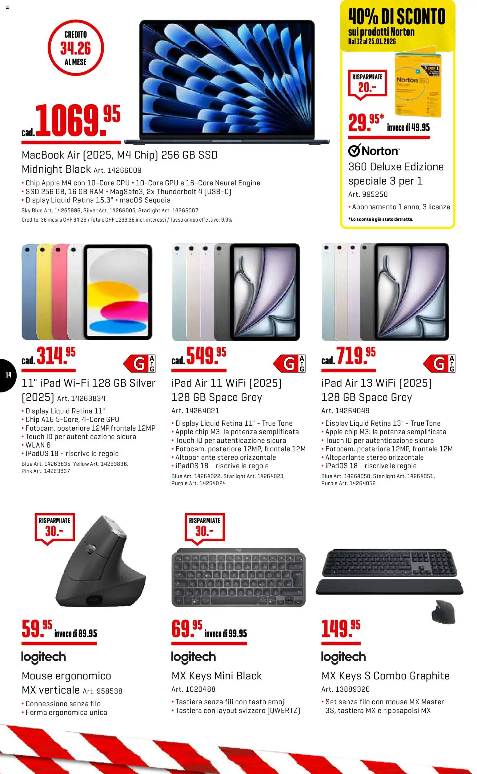 Interdiscount Aktionen IT – gültig ab 12.01.2026 | Seite: 14 | Produkte: Apple, Macbook, Ipad