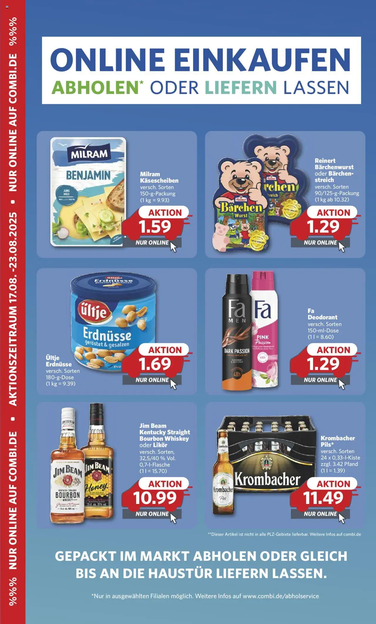 Combi Prospekt 	 - gültig ab dem 18.08.2025 | Seite: 15 | Produkte: Jim beam, Erdnüsse, Duft, Whiskey