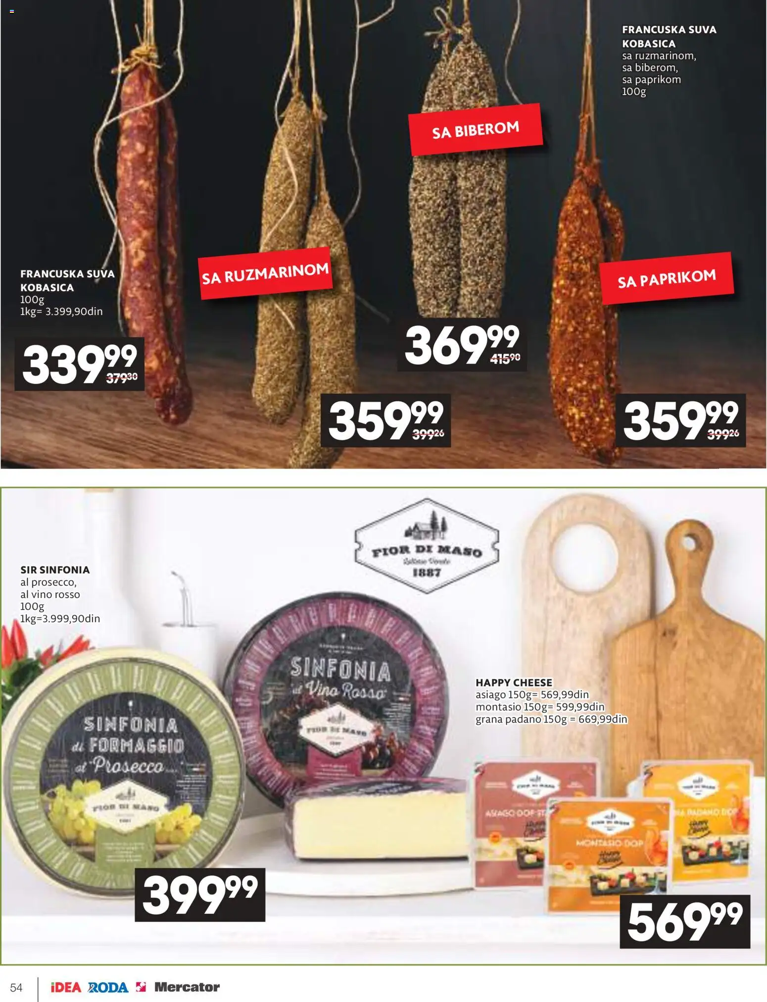 Roda katalog - važi od 09.04.2026 | Strana: 54 | Proizvode: Sir, Vino, Kobasica