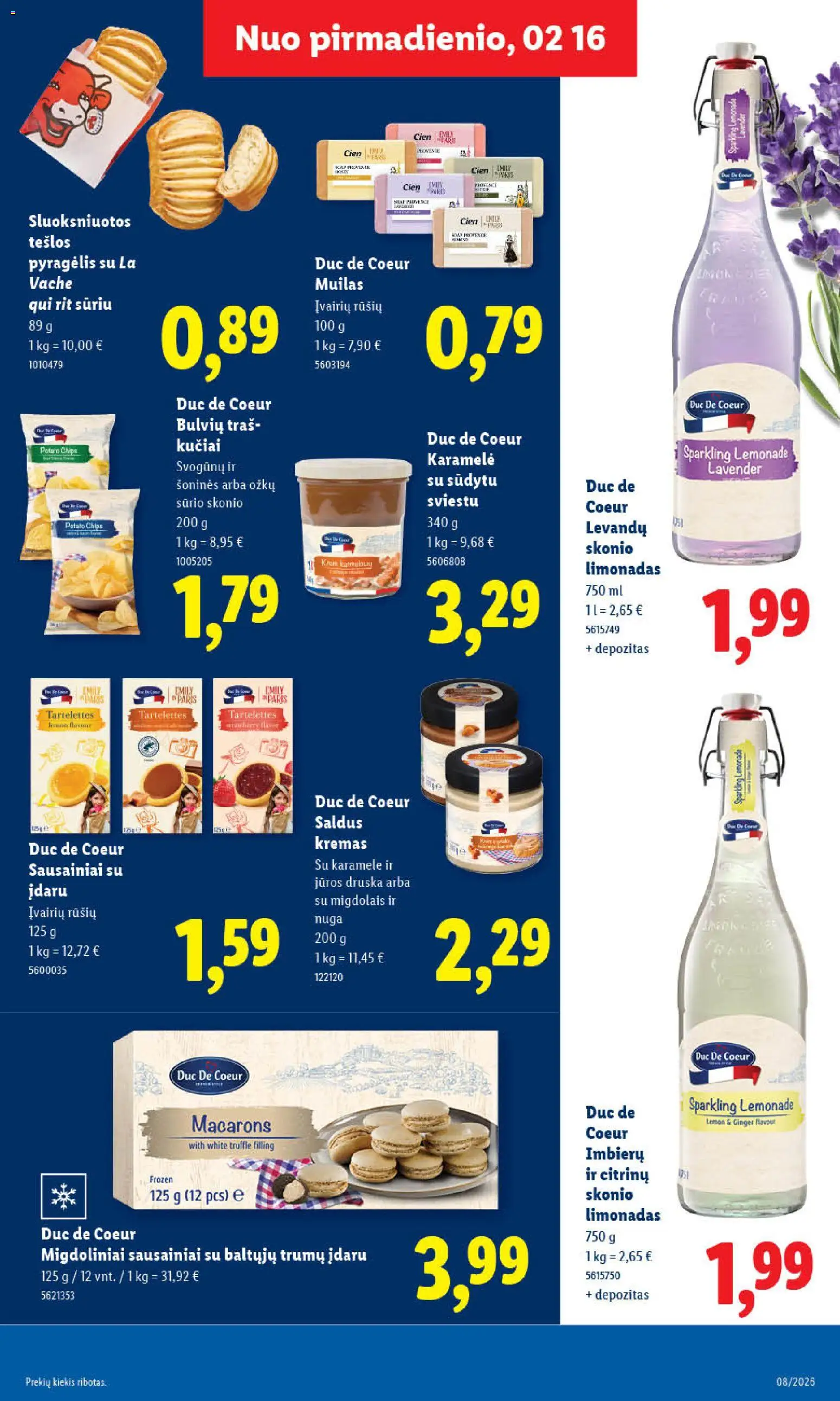 LIDL akcijos nuo 16.02.2026 | Puslapis: 21 | Prekių: Sausainiai, Kremas, Jūros druska, Druska