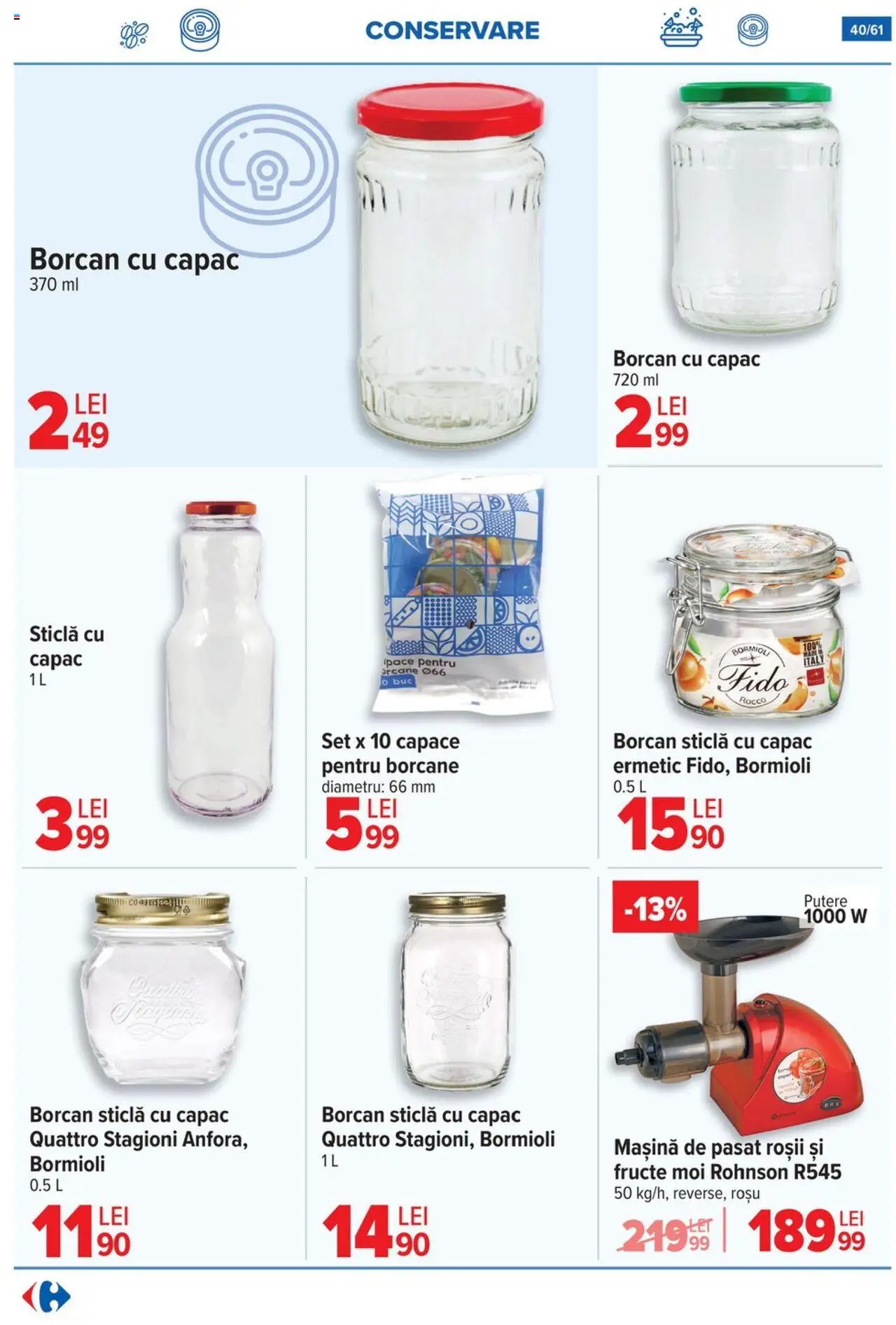 Catalog Carrefour – valabil de la 13.08.2025 | Pagină: 41 | Produse: Borcan, Roșii, Fructe