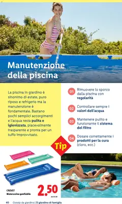 Anteprima del volantino CRIVIT Materassino gonfiabile, Gonfiabile materassino. valido a partire dal 23.04.2026 | Pagina: 40 | Prodotti: Materassino gonfiabile, Piscina