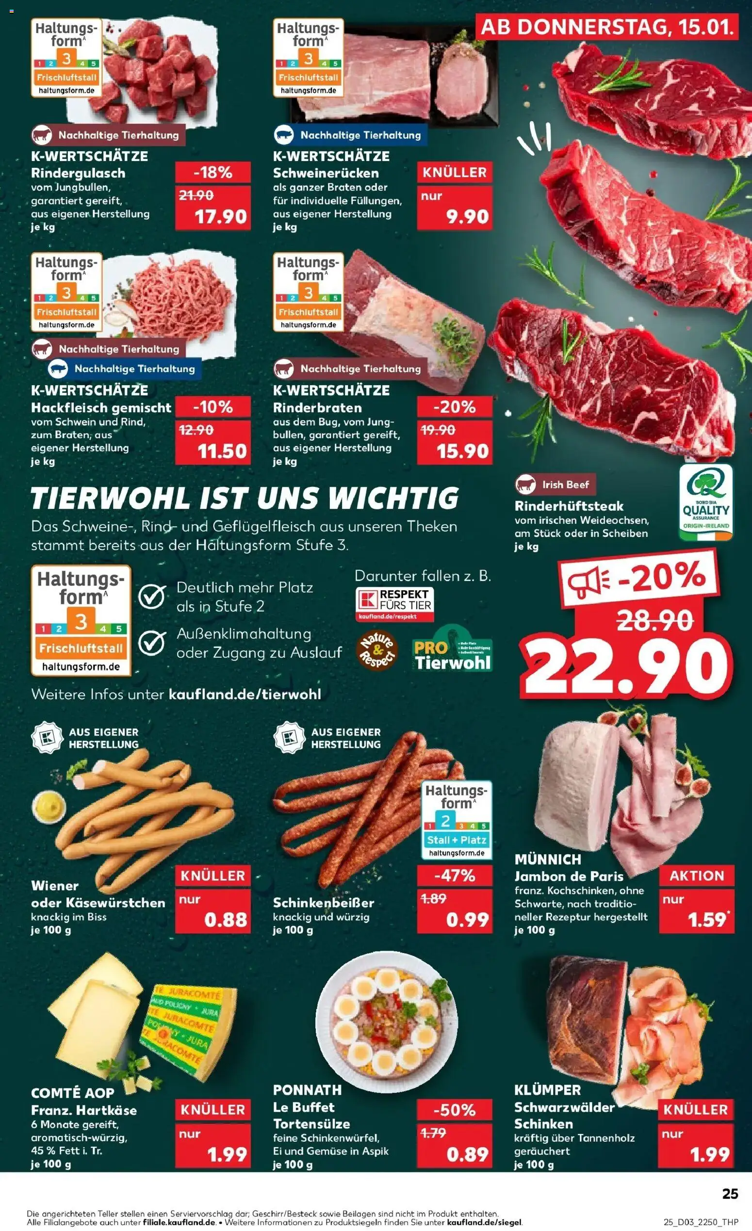Kaufland prospekt Konz	 – gültig ab 15.01.2026 | Seite: 25 | Produkte: Gemüse, Schweinerucken, Schinken, Tee