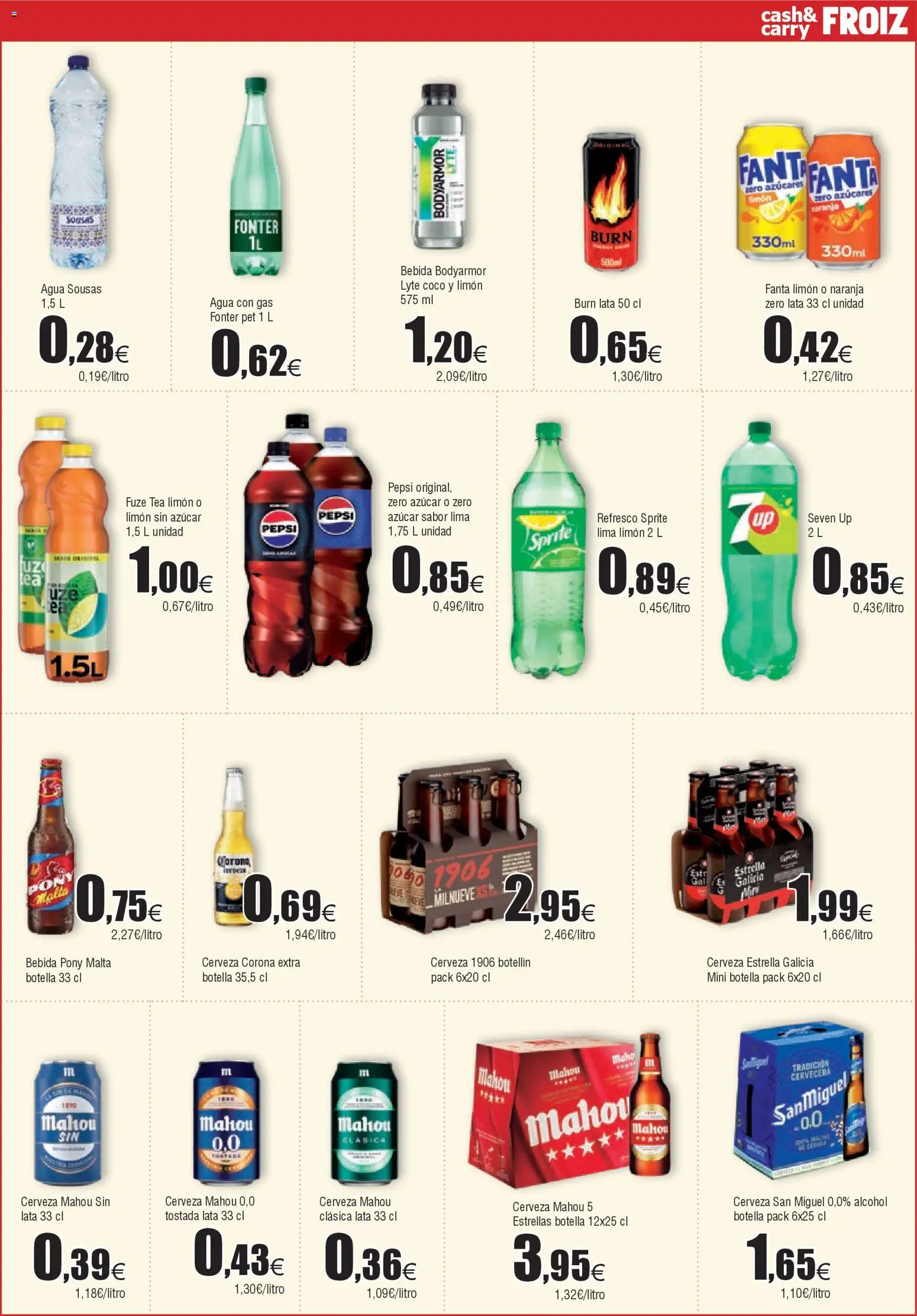 Froiz - Folleto Cash │ válido desde el 07.01.2026 | Página: 7 | Productos: Lima, Cerveza, Τυρόπιτα, Agua con gas