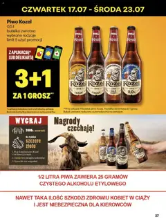 Delikatesy Centrum Gazetka od 17.07.2025 | Strona: 37 | Produkty: Leżak, Delikatesy, Piwo, Piwo kozel