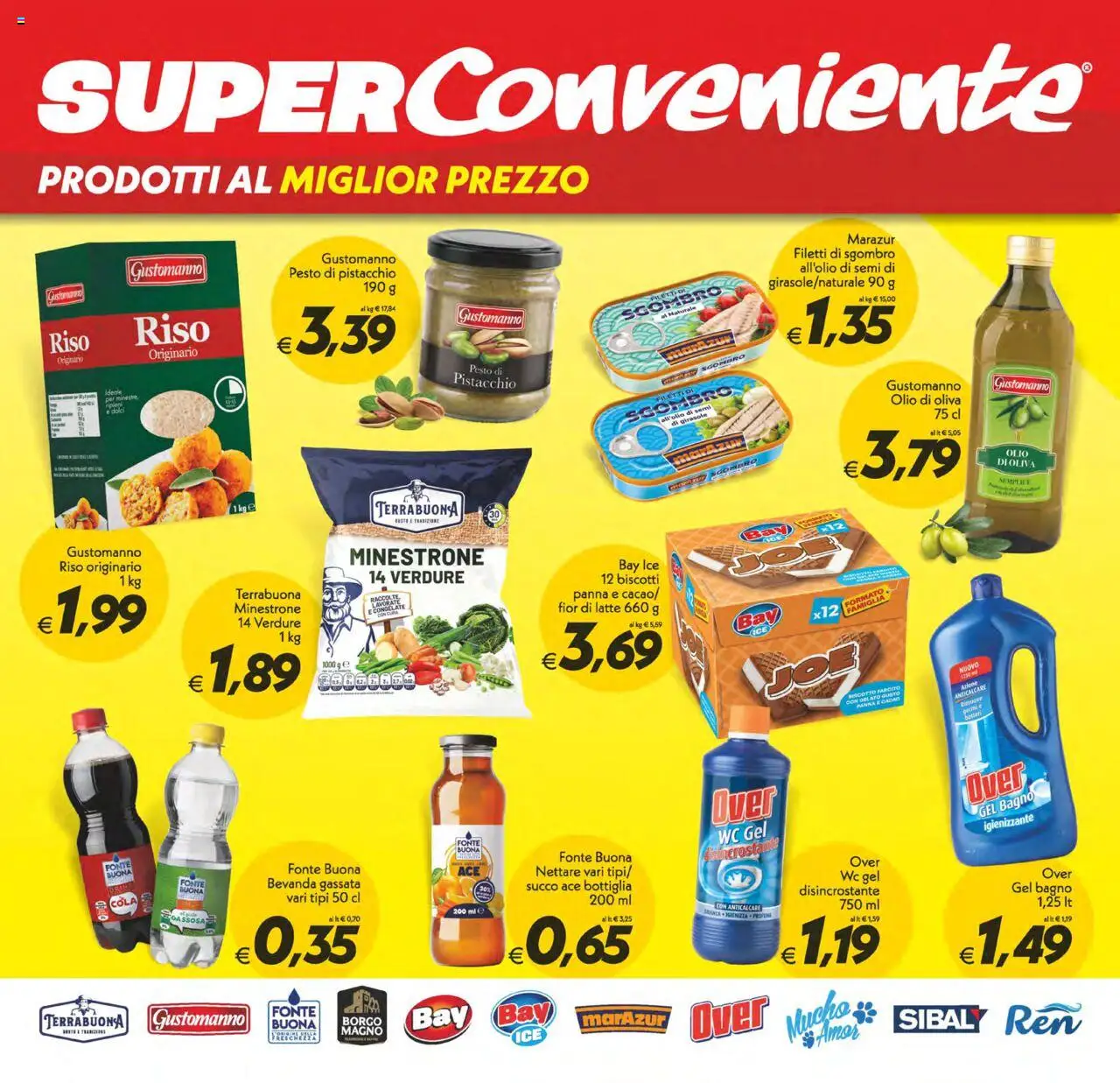 Volantino SuperConveniente del 03.10.2025 | Pagina: 23 | Prodotti: Succo, Latte, Pesto, Bagno