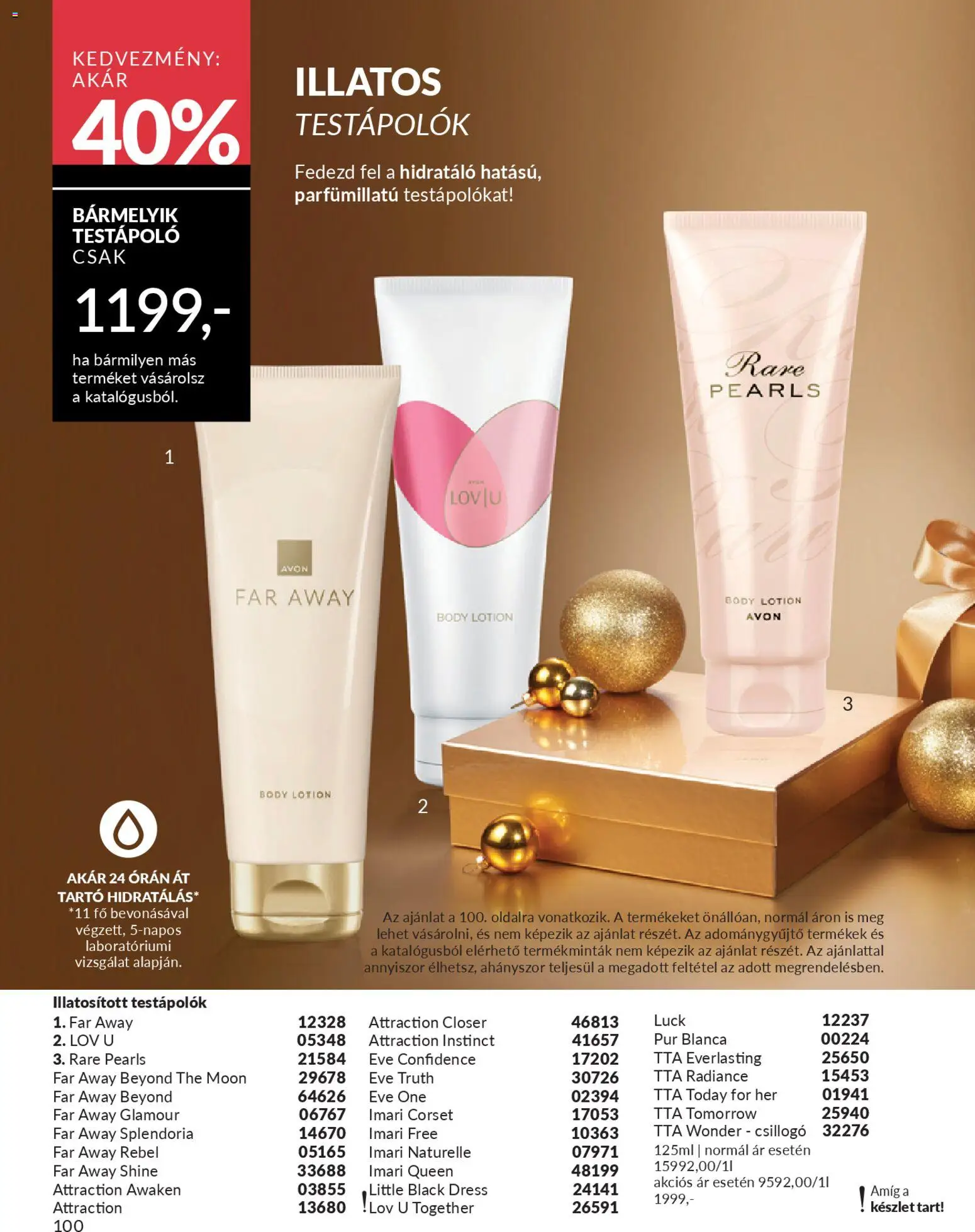 Avon akciós ujság - amely érvényes a következő dátumtól: 01.01.2026 | Oldal: 102 | Termékek: Body, Testápoló
