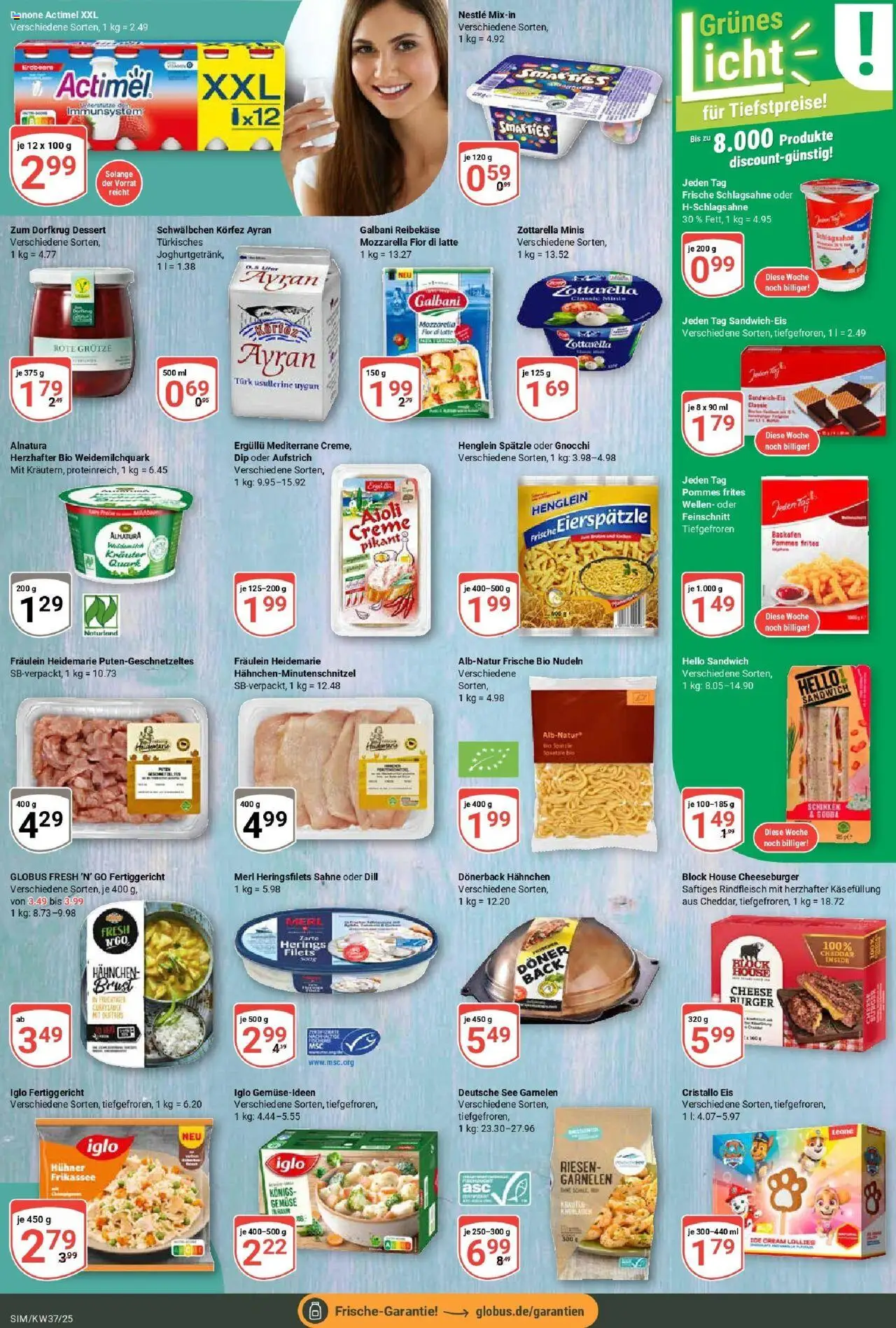 Globus prospekt Simmern	 – gültig ab 07.09.2025 | Seite: 10 | Produkte: Actimel, Smarties, Backofen, Rindfleisch