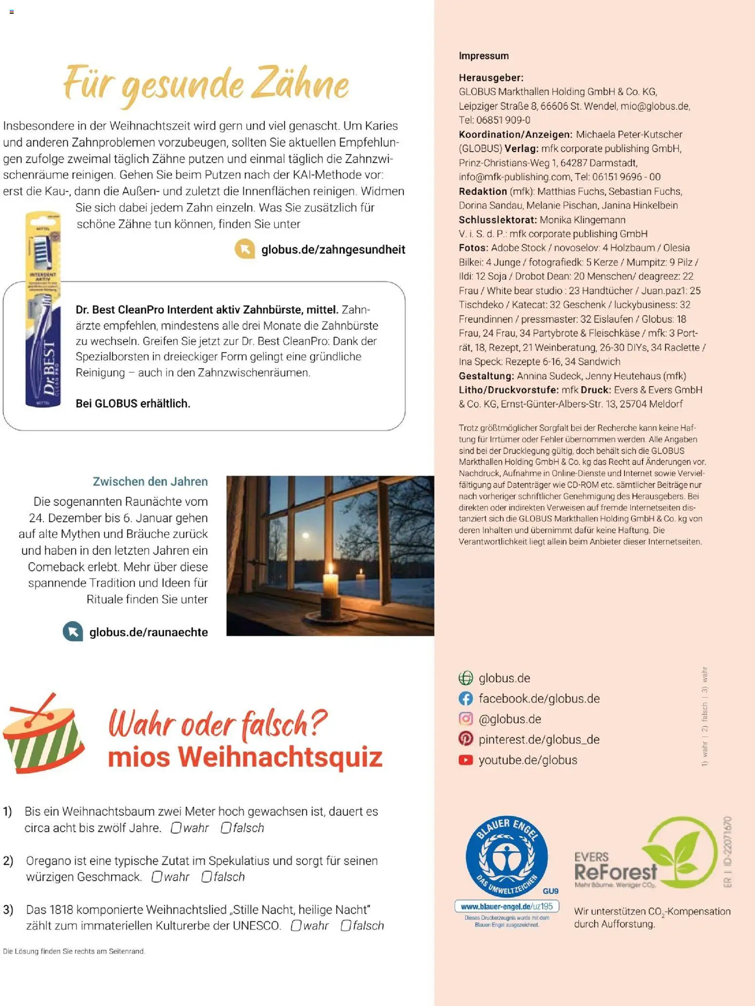 Globus Mio Magazin – gültig ab 01.12.2025 | Seite: 5 | Produkte: Zahnbürste, Raclette