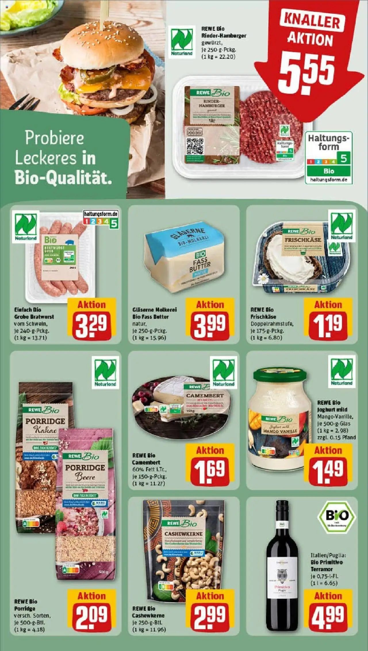 Rewe prospekt Dresden	 – gültig ab 07.09.2025 | Seite: 16 | Produkte: Butter, Joghurt, Bratwurst, Mango