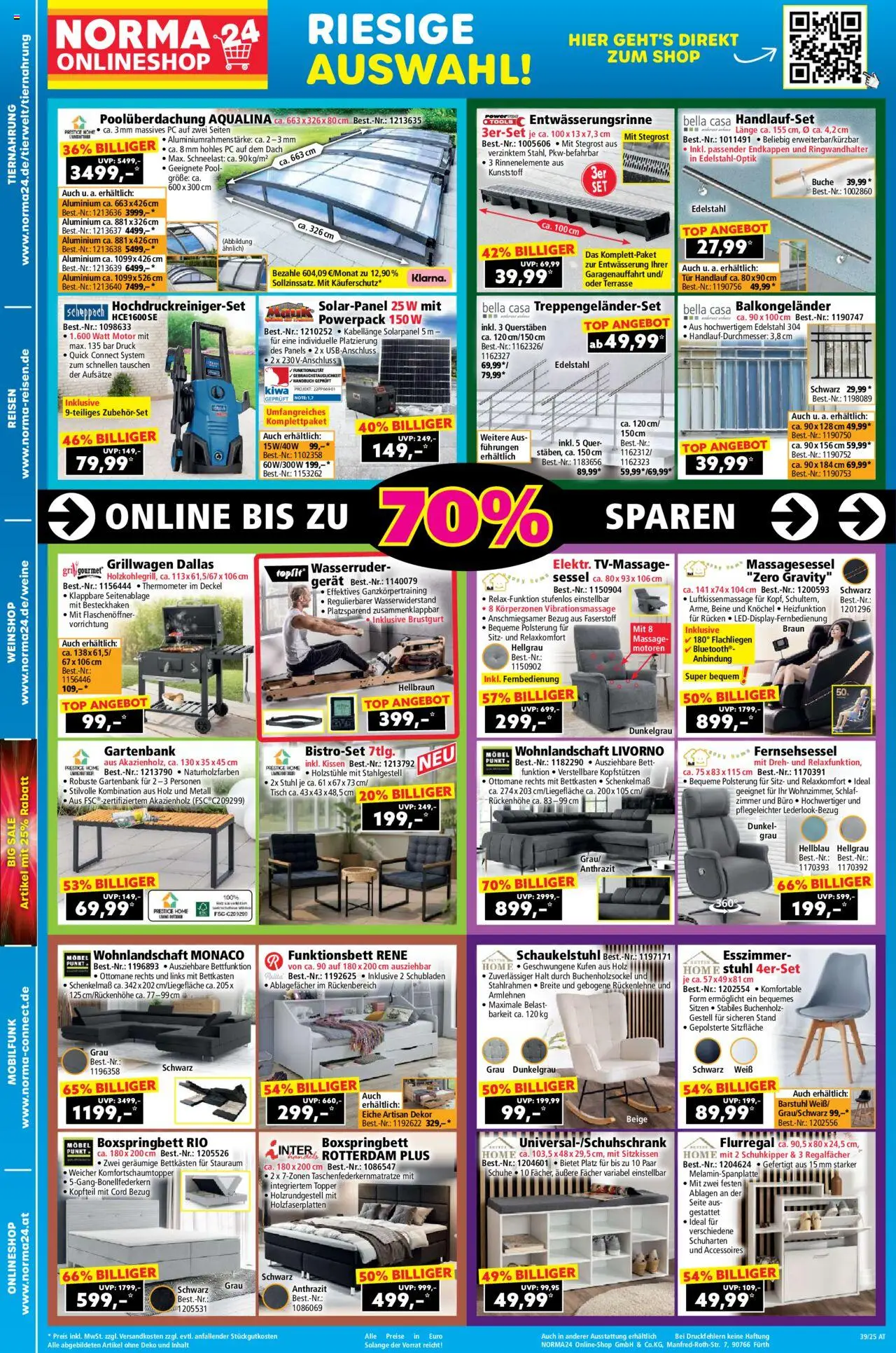 Norma Online Shop gültig ab 21.09.2025 | Seite: 2 | Produkte: PC, Bett, Tisch, Stuhl