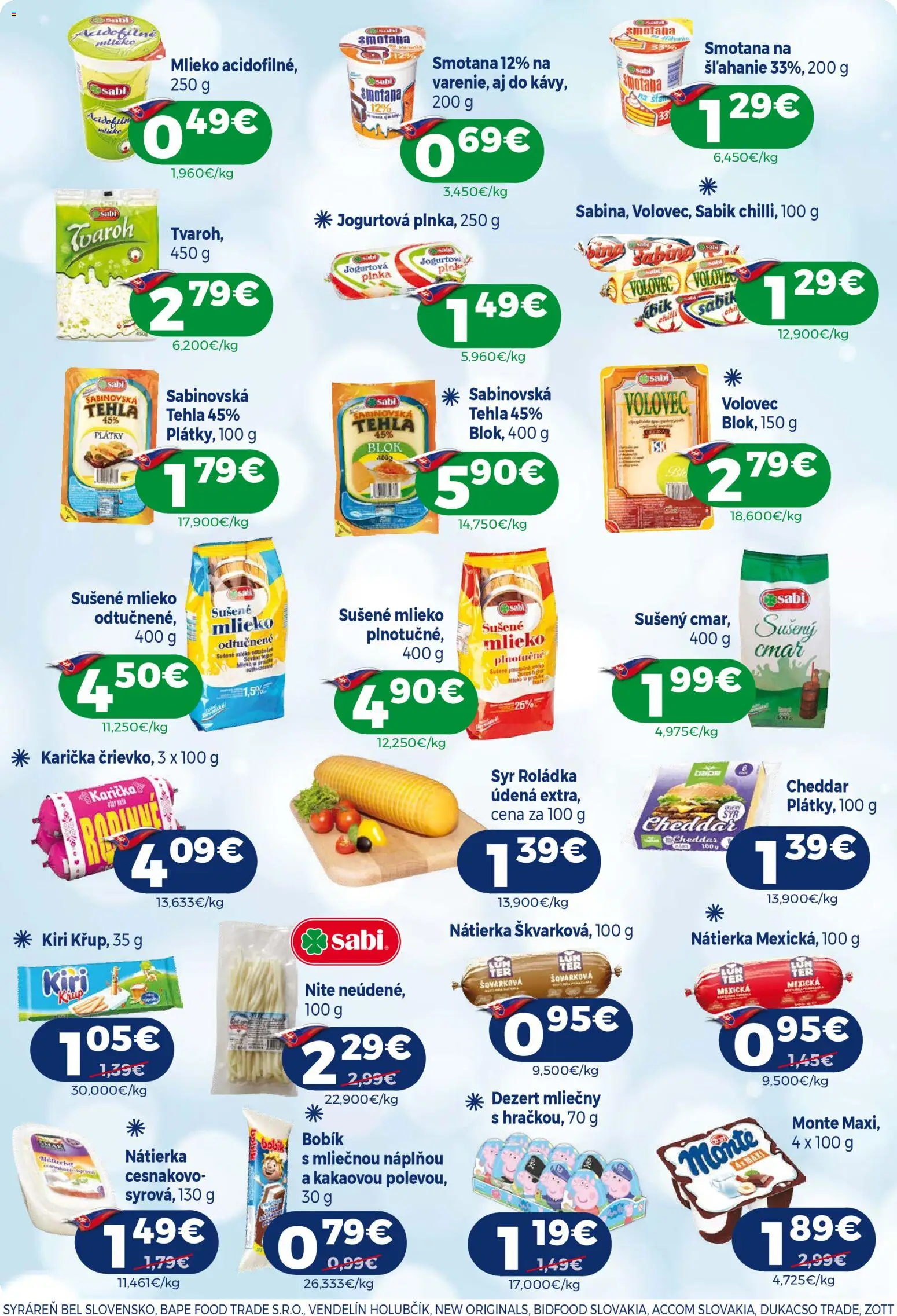 Nové Milk Agro akcie – leták je platný od 12.11.2025 | Strana: 4 | Produkty: Syr, Smotana, Chilli, Sušené mlieko