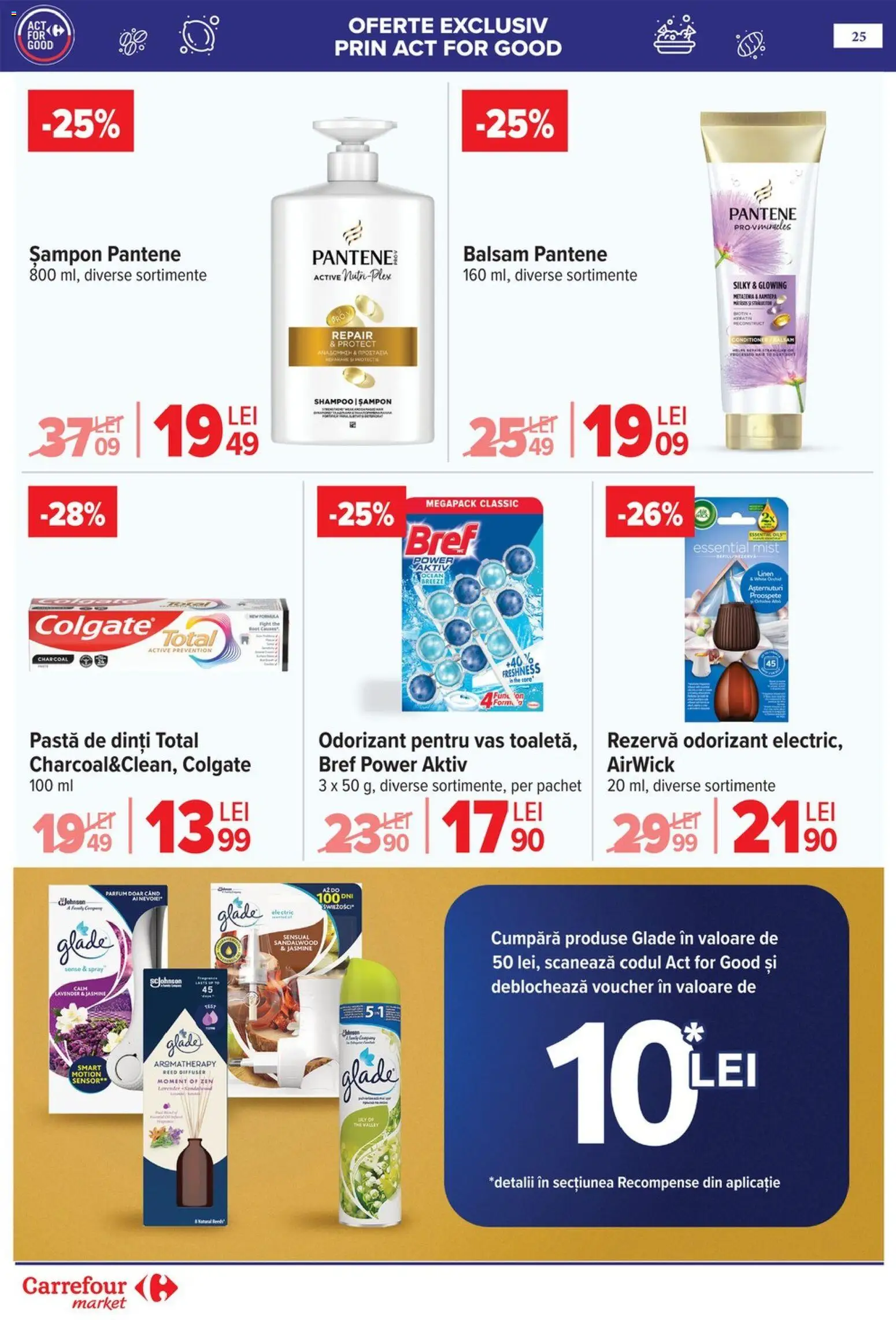 Noul catalog Carrefour – valabil de la 29.04.2026 | Pagină: 25 | Produse: Parfum, Șampon, Balsam, Pastă de dinți