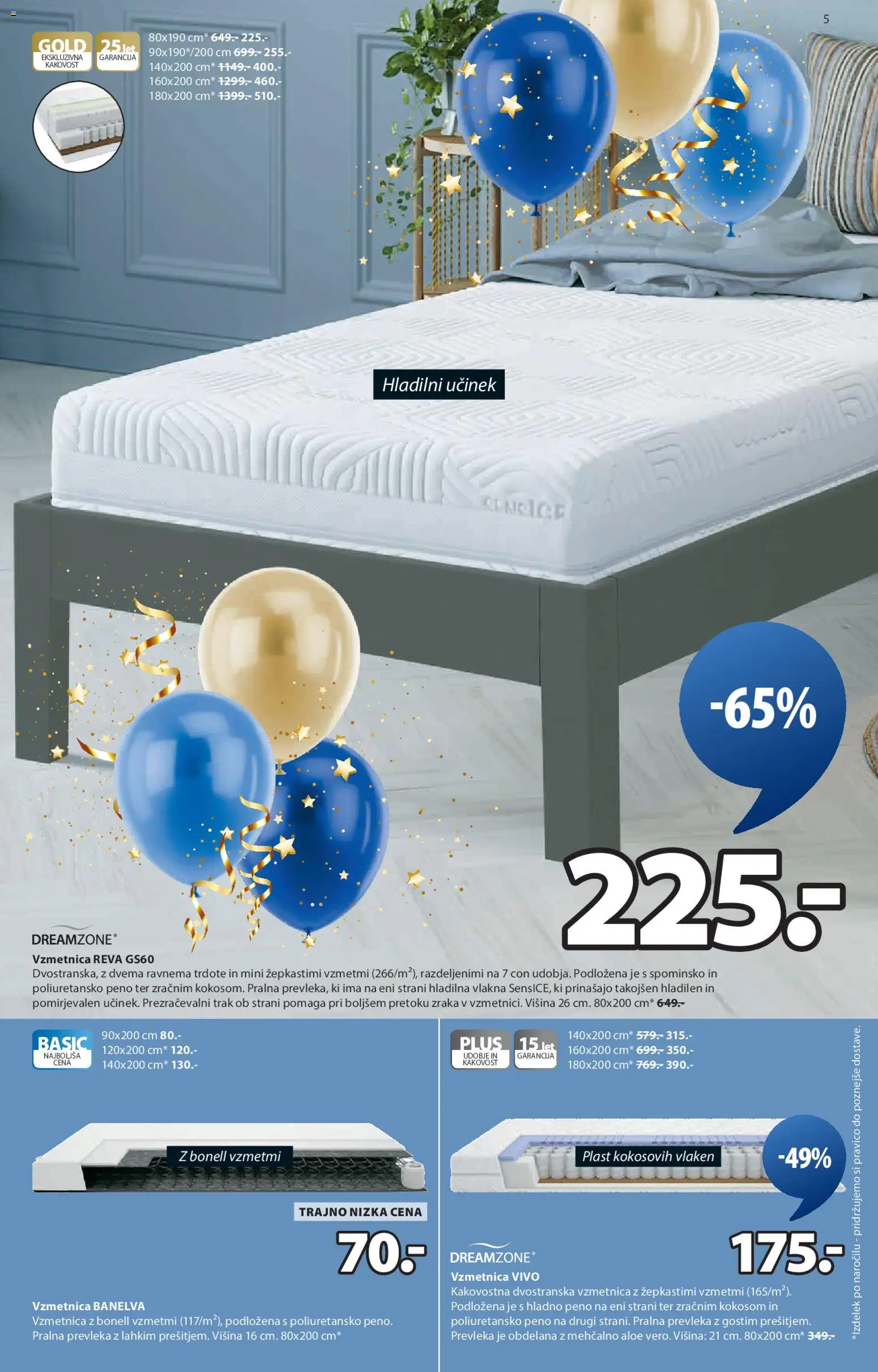 Novi JYSK katalog ponudbe – veljaven od 22.10.2025 | Stran: 5 | Izdelki: Vzmetnica, Prevleka