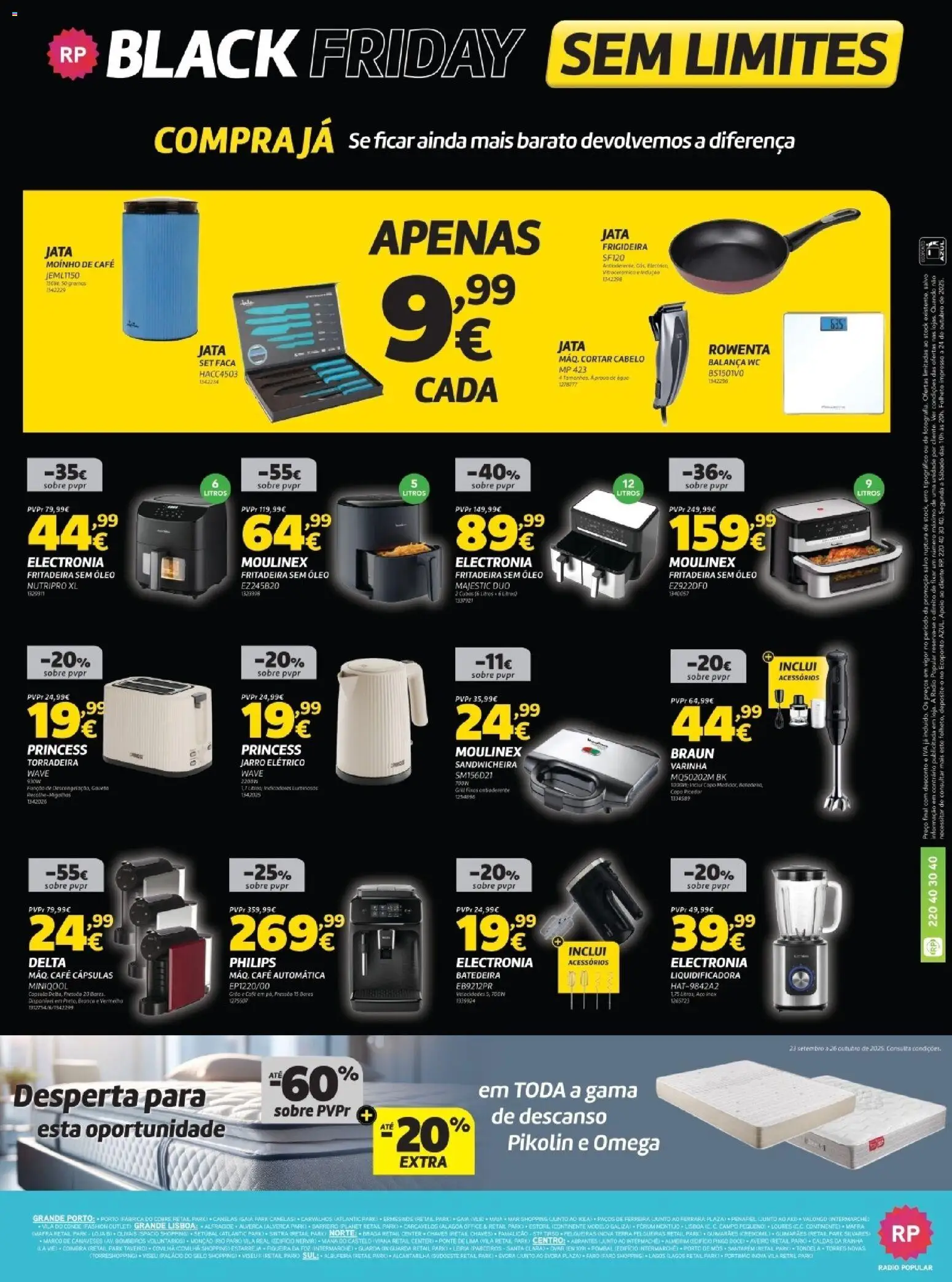 Radio Popular - Black Friday  │ válido de 04.11.2025 | Página: 8 | Produtos: Faca, Batedeira, Torradeira, Frigideira