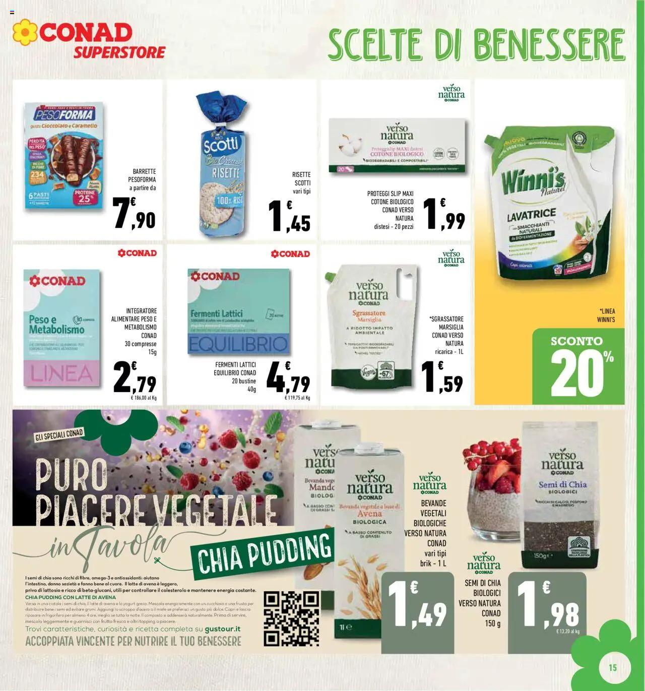 Volantino Conad del 10.09.2025 | Pagina: 15 | Prodotti: Proteggi slip, Slip, Frutta, Frigorifero