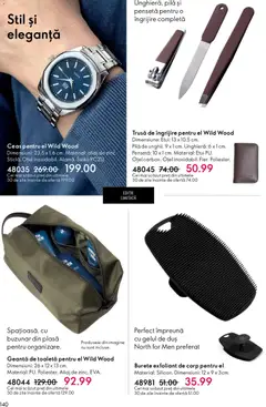 Ofertele Oriflame valabile de la 04.03.2026 | Pagină: 140 | Produse: Exfoliant, Pensetă, Geantă, Duș