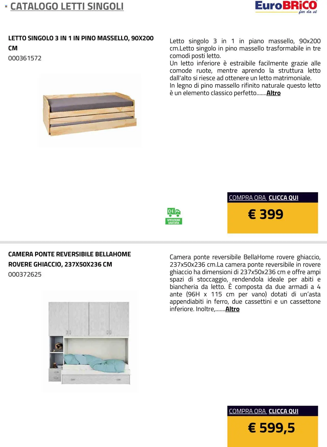 Volantino Eurobrico del 23.07.2025 | Pagina: 3 | Prodotti: Abiti, Letto, Appendiabiti