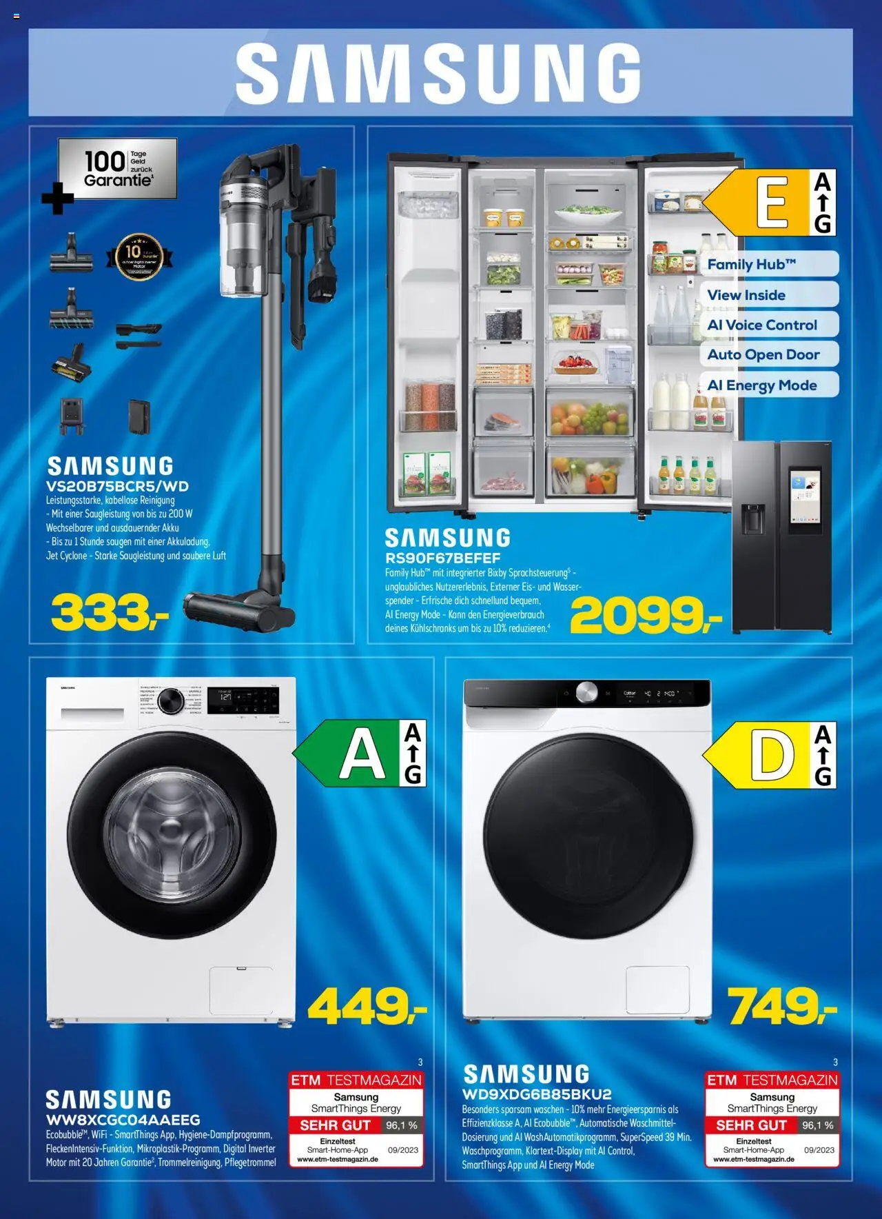 Euronics Prospekt 	 – gültig ab 24.09.2025 | Seite: 2 | Produkte: Energy, Samsung, Waschmittel, Eis
