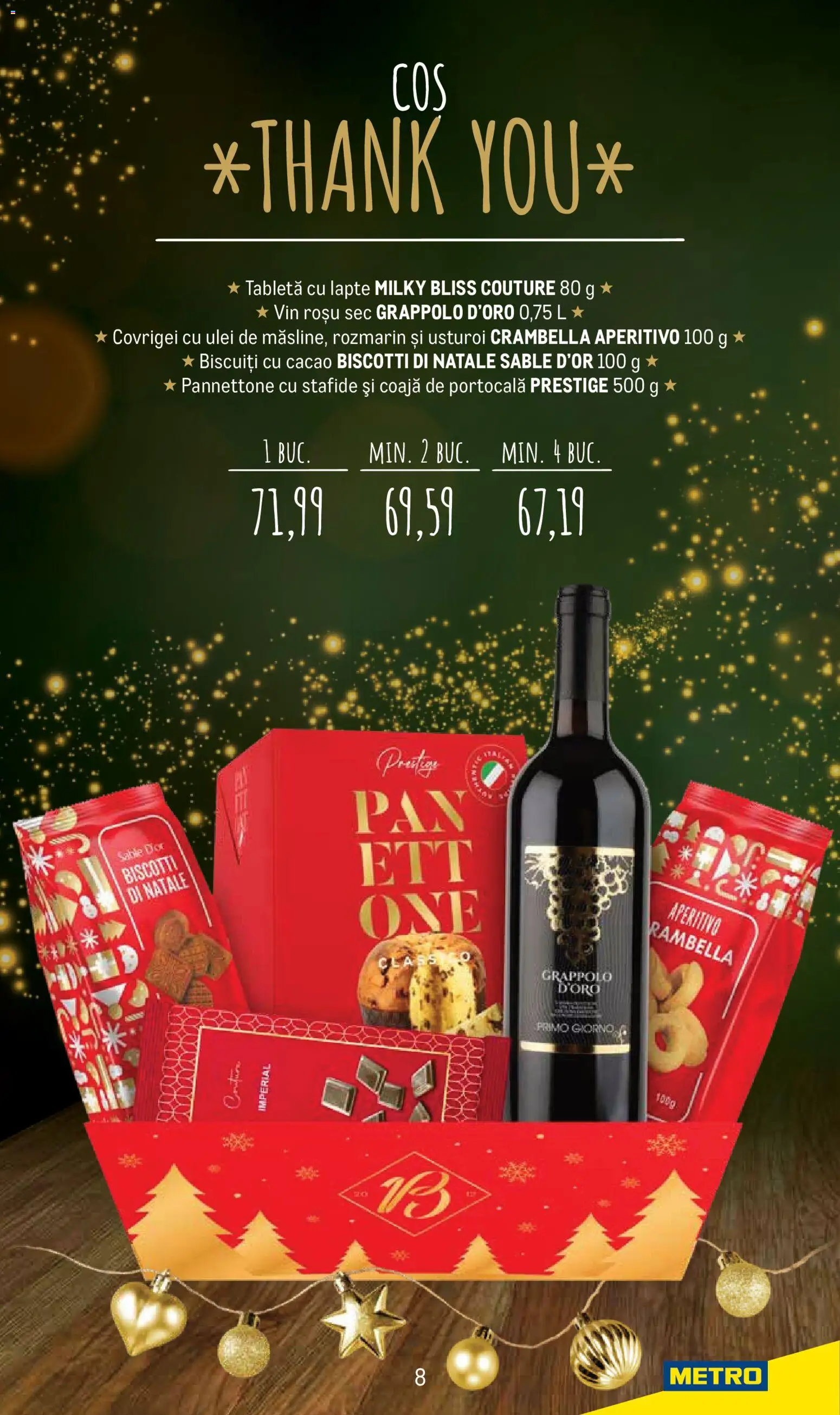 Noul catalog Metro – valabil de la 24.11.2025 | Pagină: 8 | Produse: Tabletă, Covrigei, Vin, Cacao